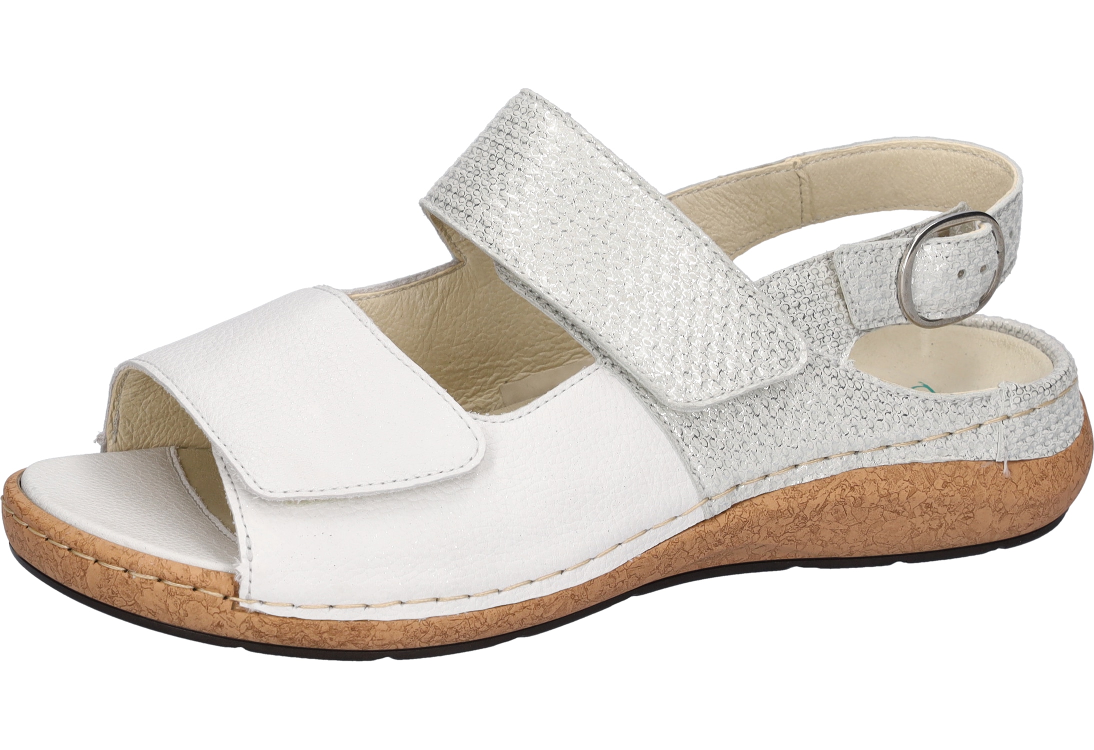 Waldläufer Sandale »K-HELIETT«  Chaussure d'été, sandale compensée, look métallique, en largeur extra K