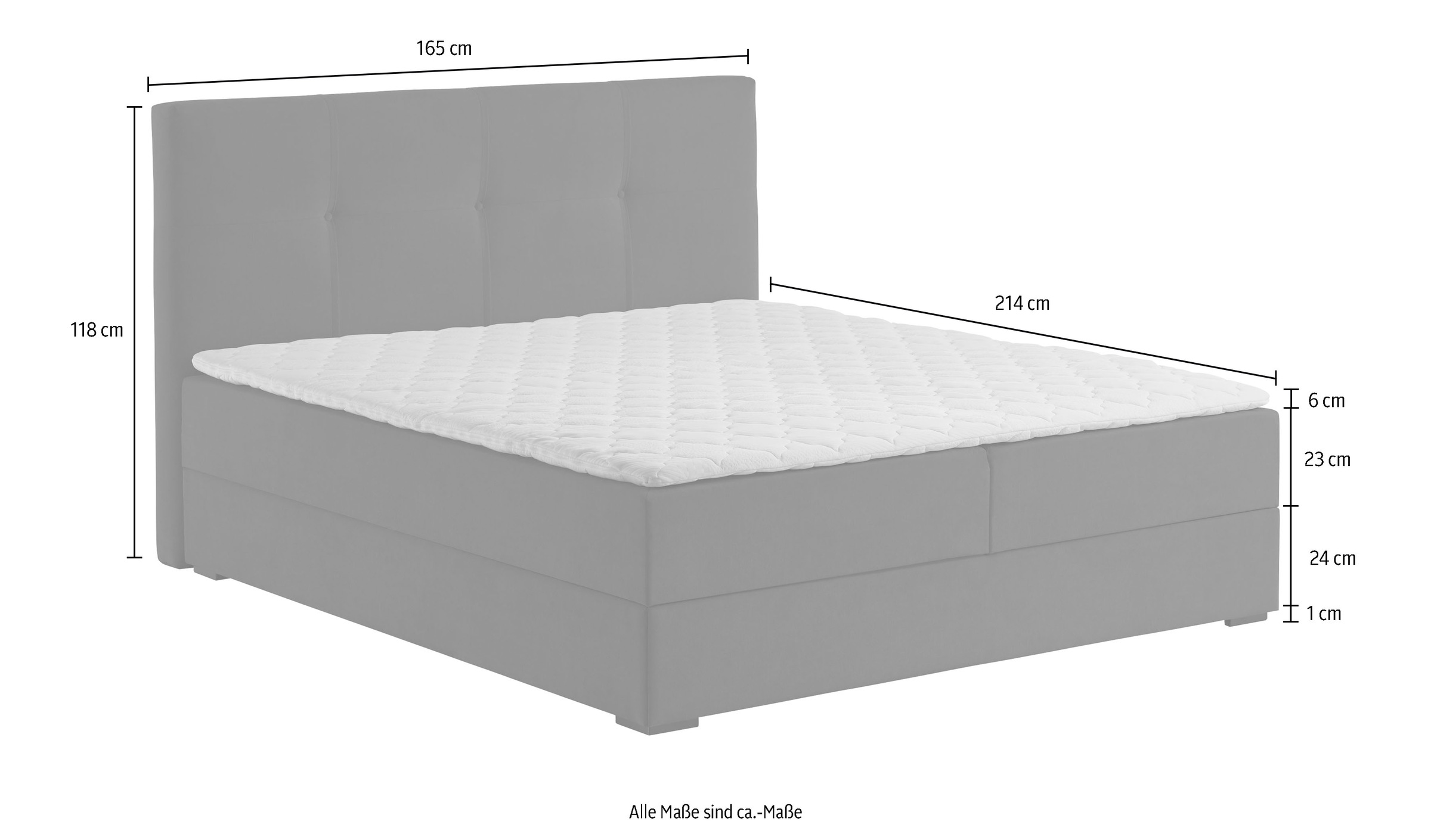 ATLANTIC home collection Lit de boxe »Lucy« avec coffre de lit
