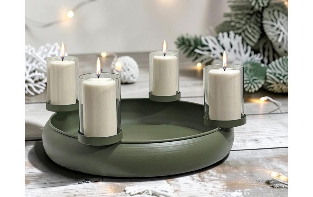 Dameco Adventskranz »Kerzenhalter für 4 Kerzen, 40 x 9 cm, Metall«