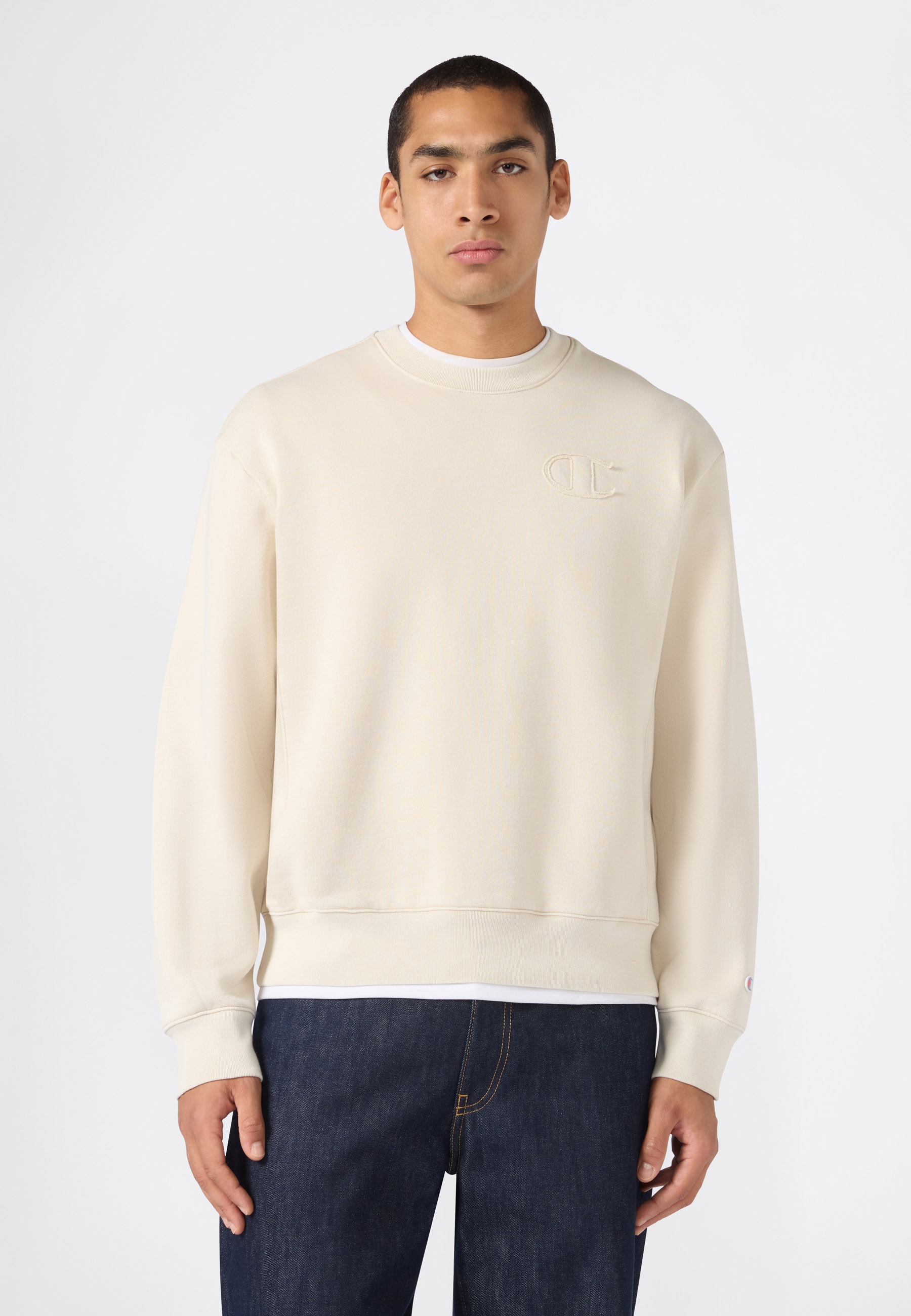 Champion Sweatshirt »SPORTWEAR CREWNECK Relax Fit Washed«, mit sportlichem Stil, aus Baumwolle und Polyester, Relax Fit
