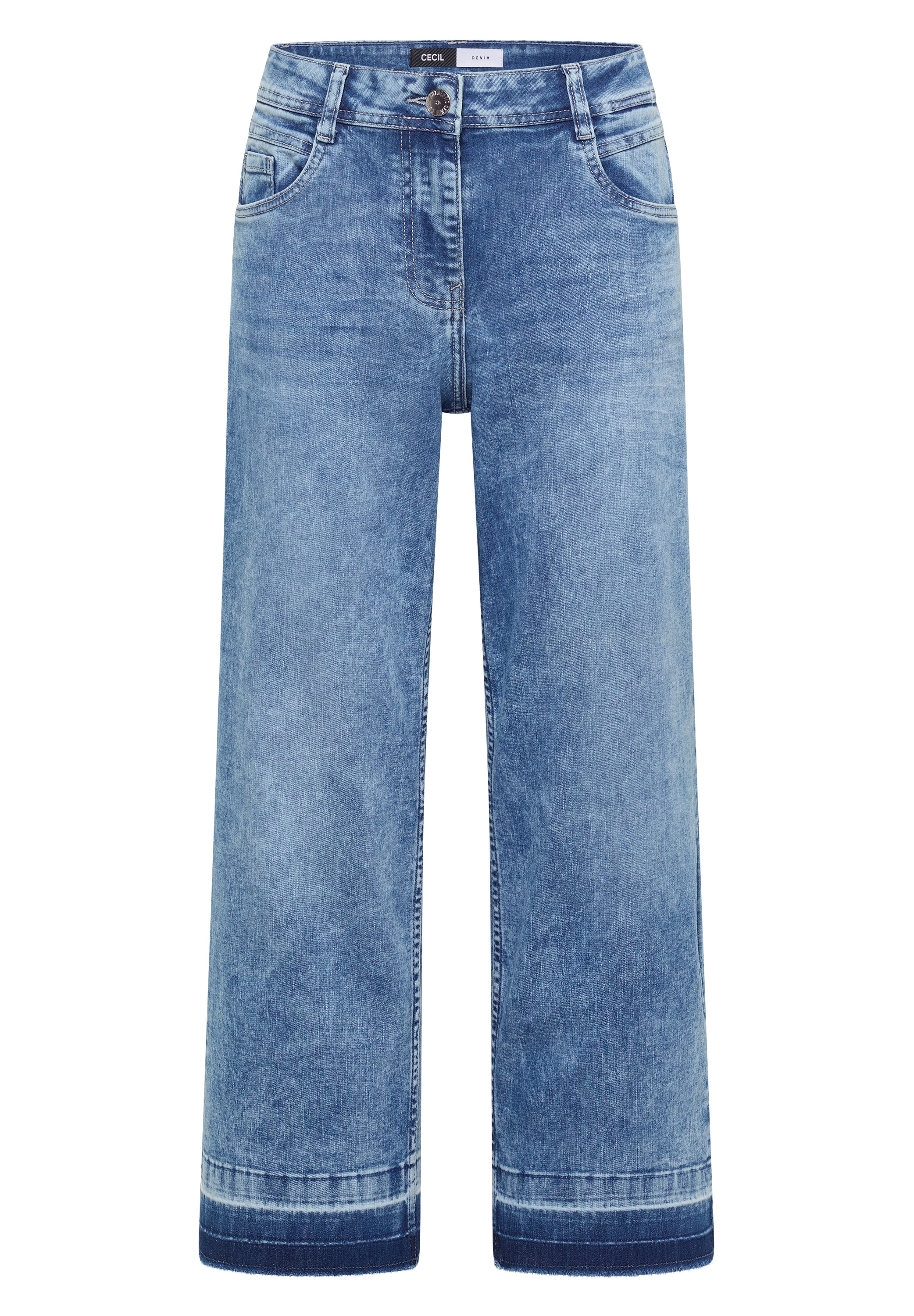 Cecil Jeans droit »Style Neele« Jeans raccourcis avec ourlet effiloché