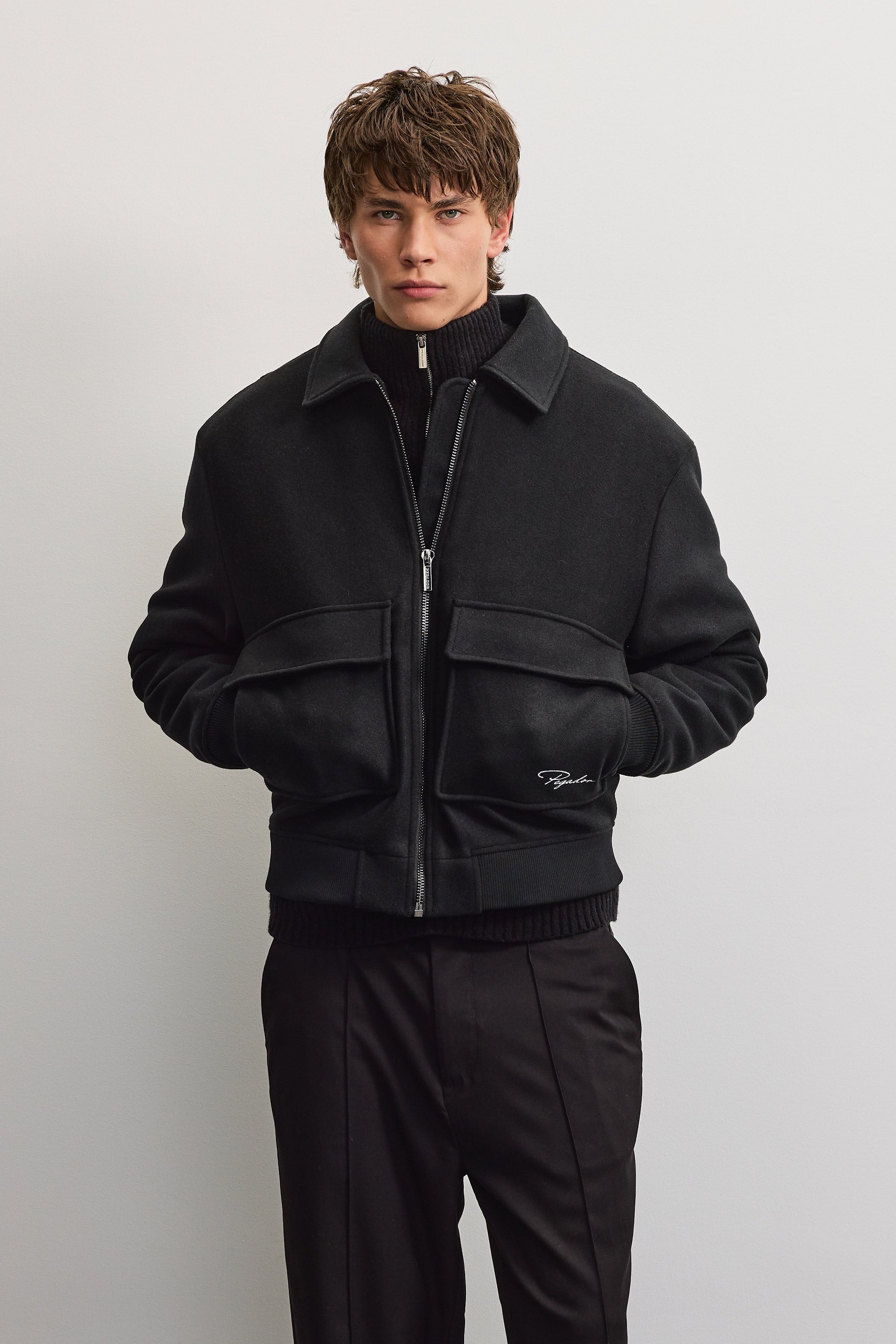 PEGADOR Veste bomber »AIKEN WOOLOPTIC BOMBER JACKET« fibre synthétique, coupe régulière