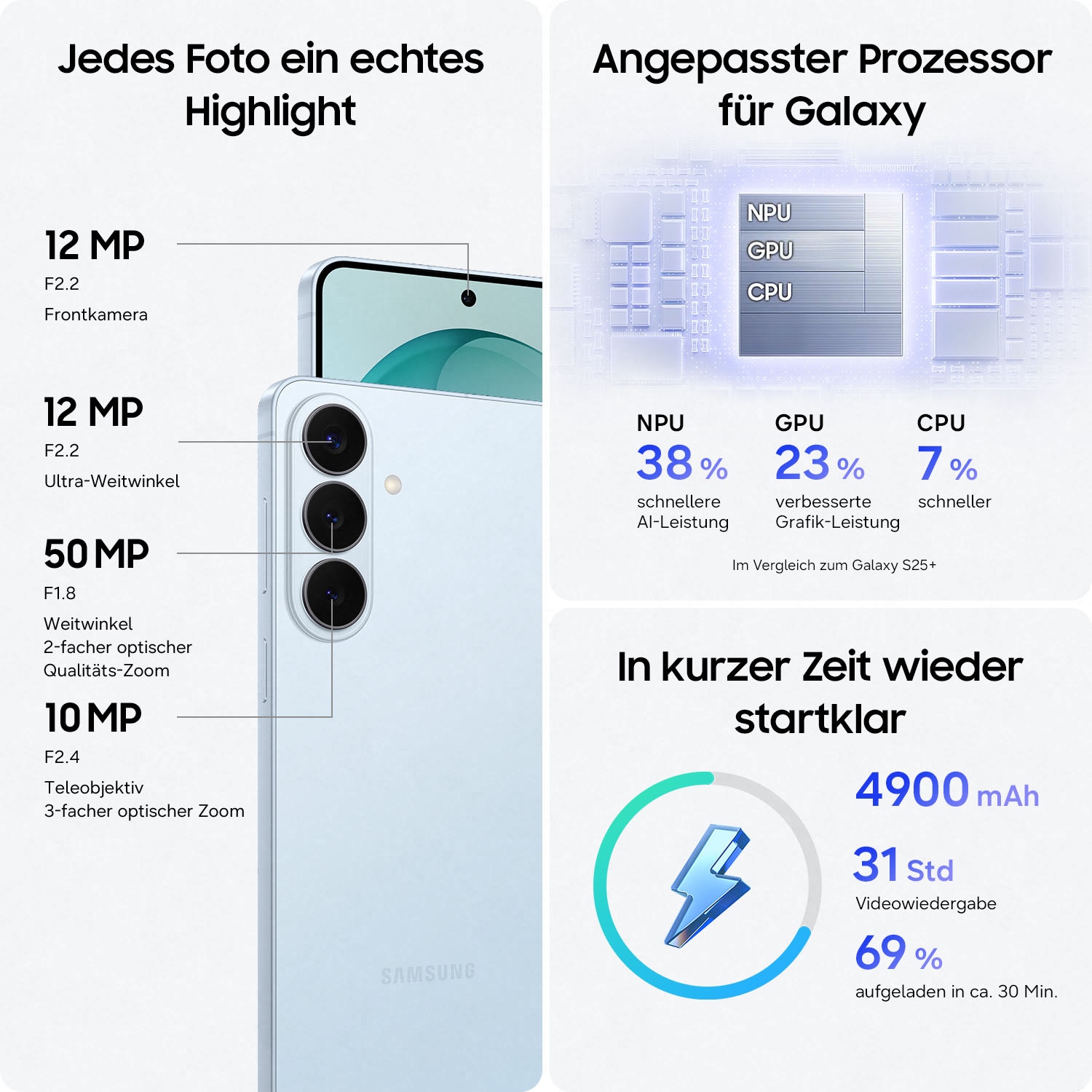 Samsung Smartphone »Galaxy S26« blanc