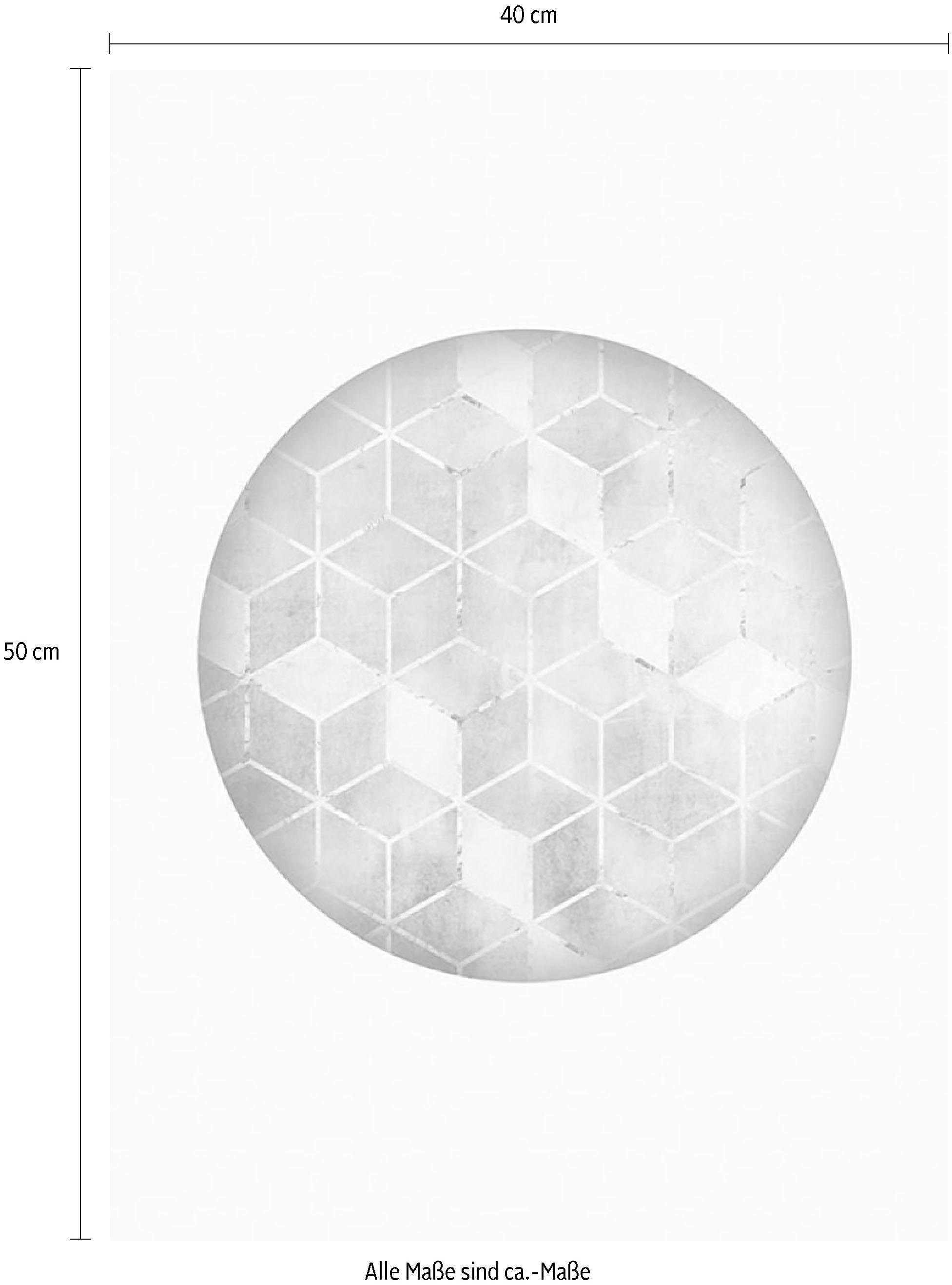 Komar Bild »Mosaik Circle Rosso« Formen | Kunst 1 Stk. tlg. Wandbild zur Dekoration - ohne Rahmen