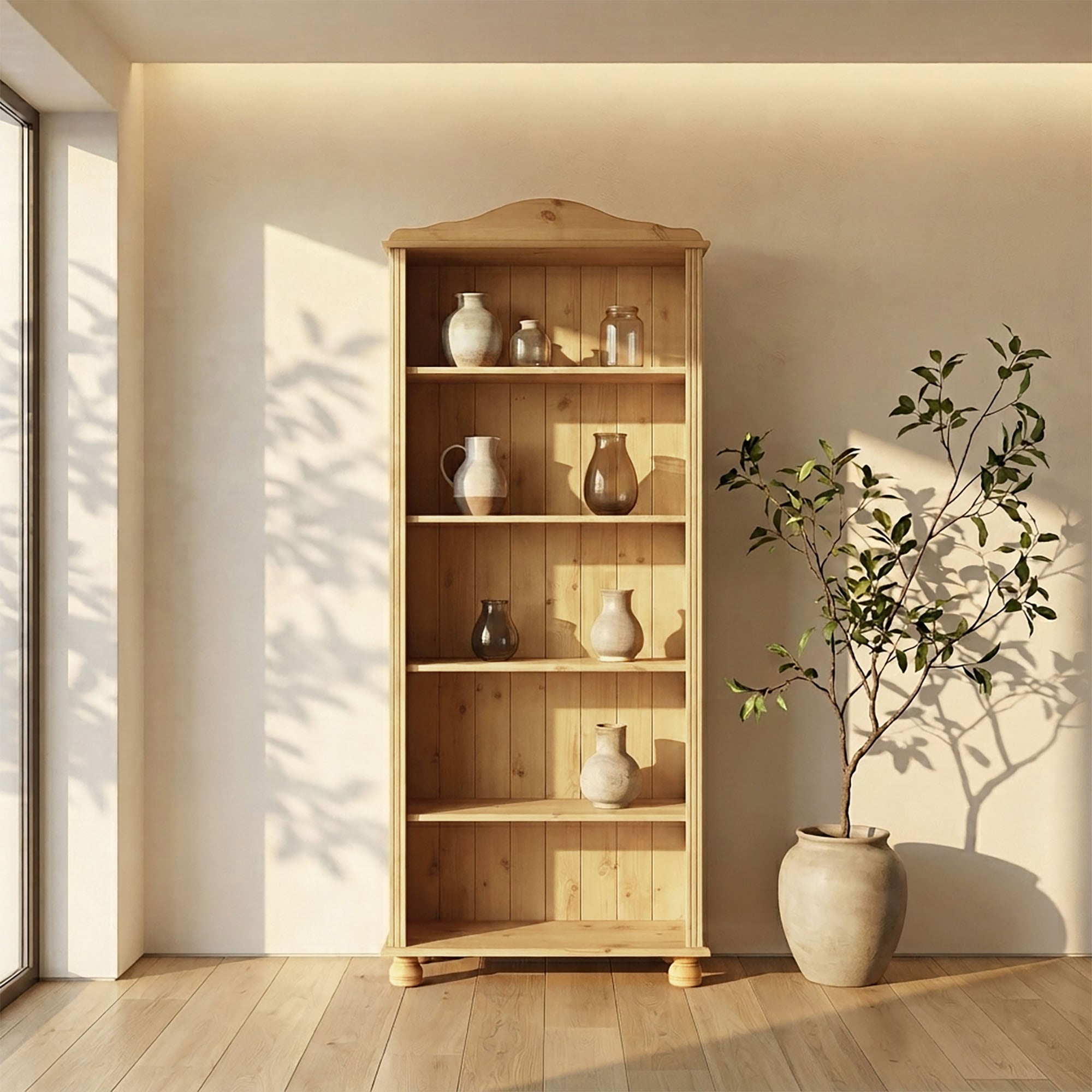GOODproduct Étagère »Mette Bücherregal mit 5 offenen Fächern« en pin massif, en différentes tailles et couleurs