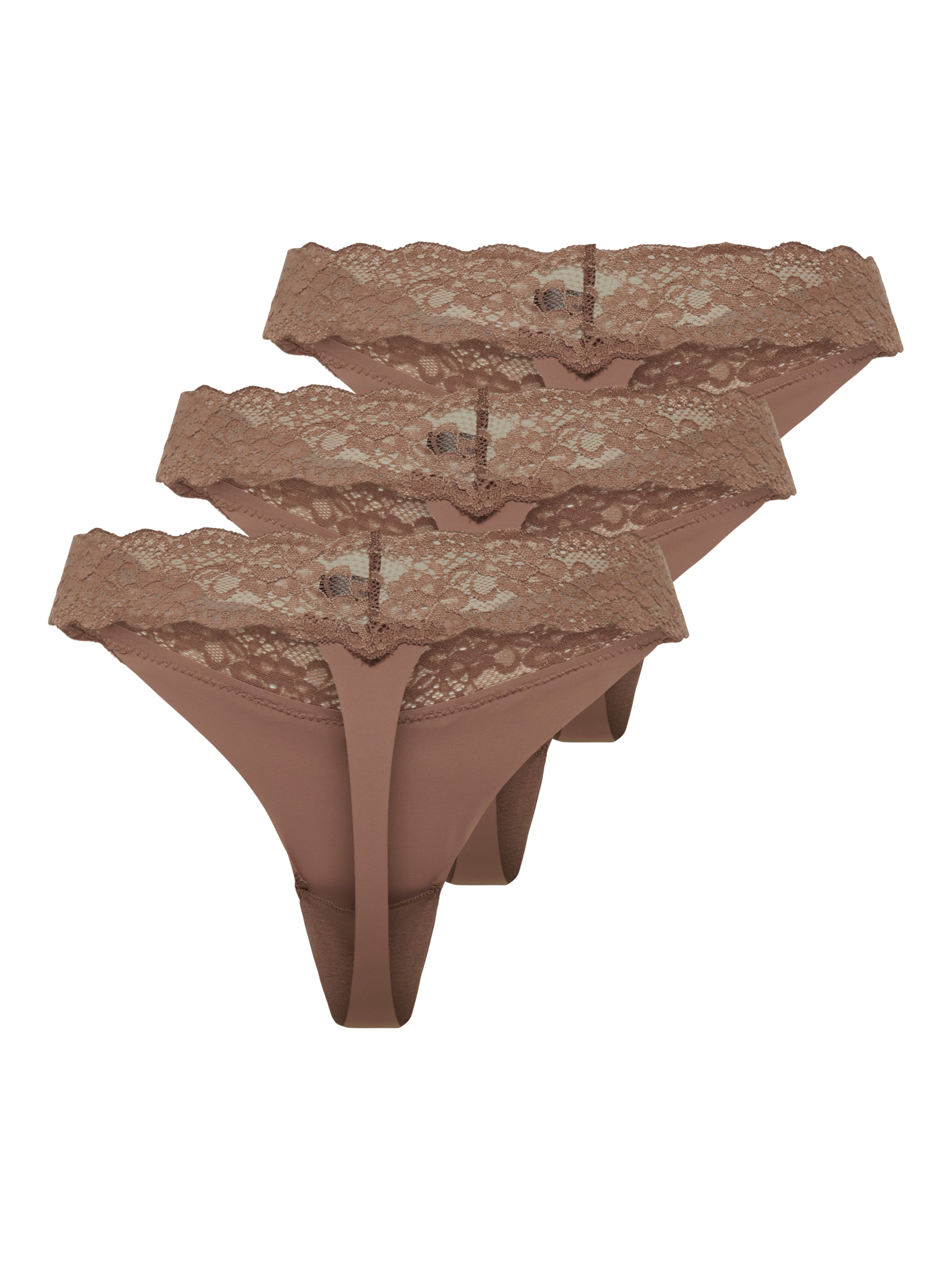 ONLY Tanga »ONLCHLOE LACE S.S THONG 3-PACK ACC« Packung, 3 cuis tlg.,