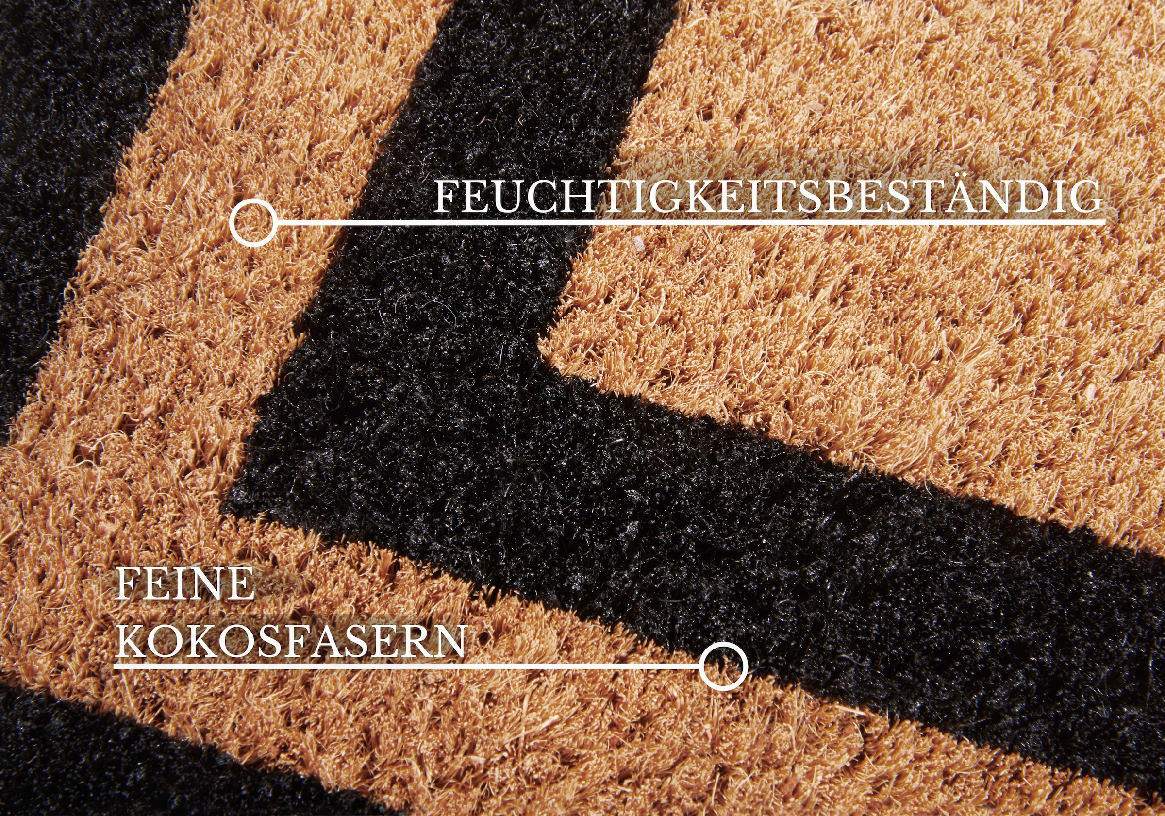 Villeroy & Boch Fussmatte »Claude, Türmatte« rechteckig 23 mm Höhe Robust, Innen, Aussen, Schmutzabtreter, Wetterfest, Natur, Kokos