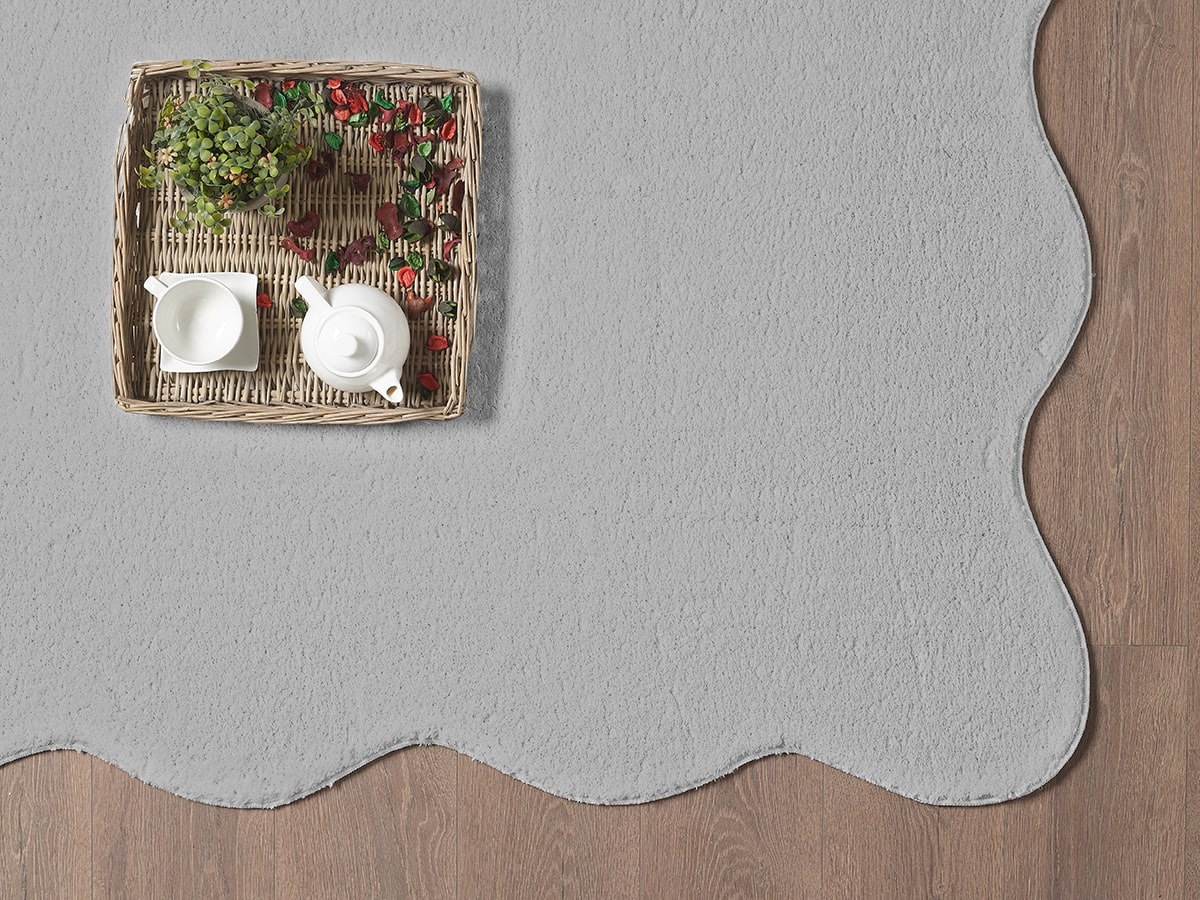 the carpet Teppich »Relax Scallop kuschelig & Super Soft,« wellenförmig Anti-Rutsch Unterseite, Waschbar bis 30 Grad, Felloptik,