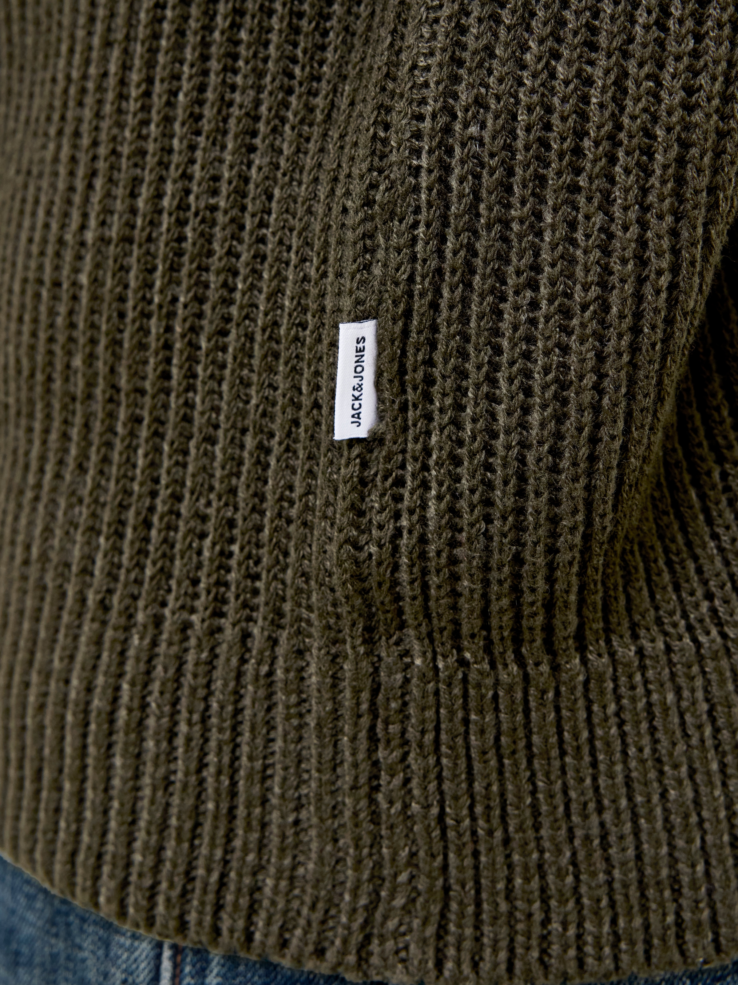 Jack & Jones PlusSize Rundhalspullover »JJPANNEL KNIT CREW NECK AW26 PLS« Materialmix, normal geschnitten