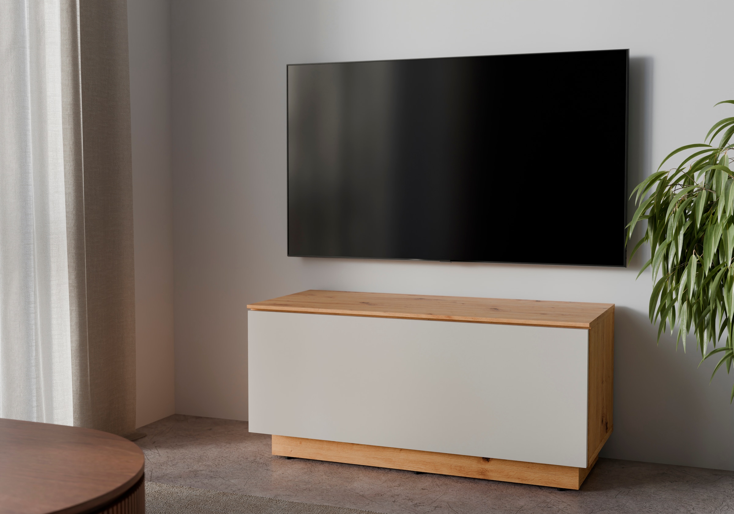 GOODproduct Table basse »kompakt, mit überraschend viel Stauraum, 1 Klappe« suspendu ou debout, sans poignée, moderne, largeur 80 cm