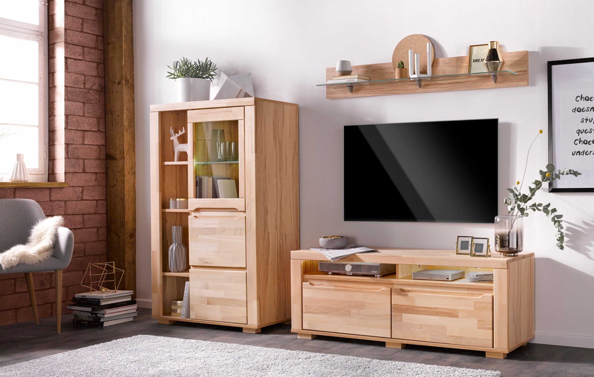 Home affaire Vitrine »Denis« Stauraumvitrine, Höhe 145 cm