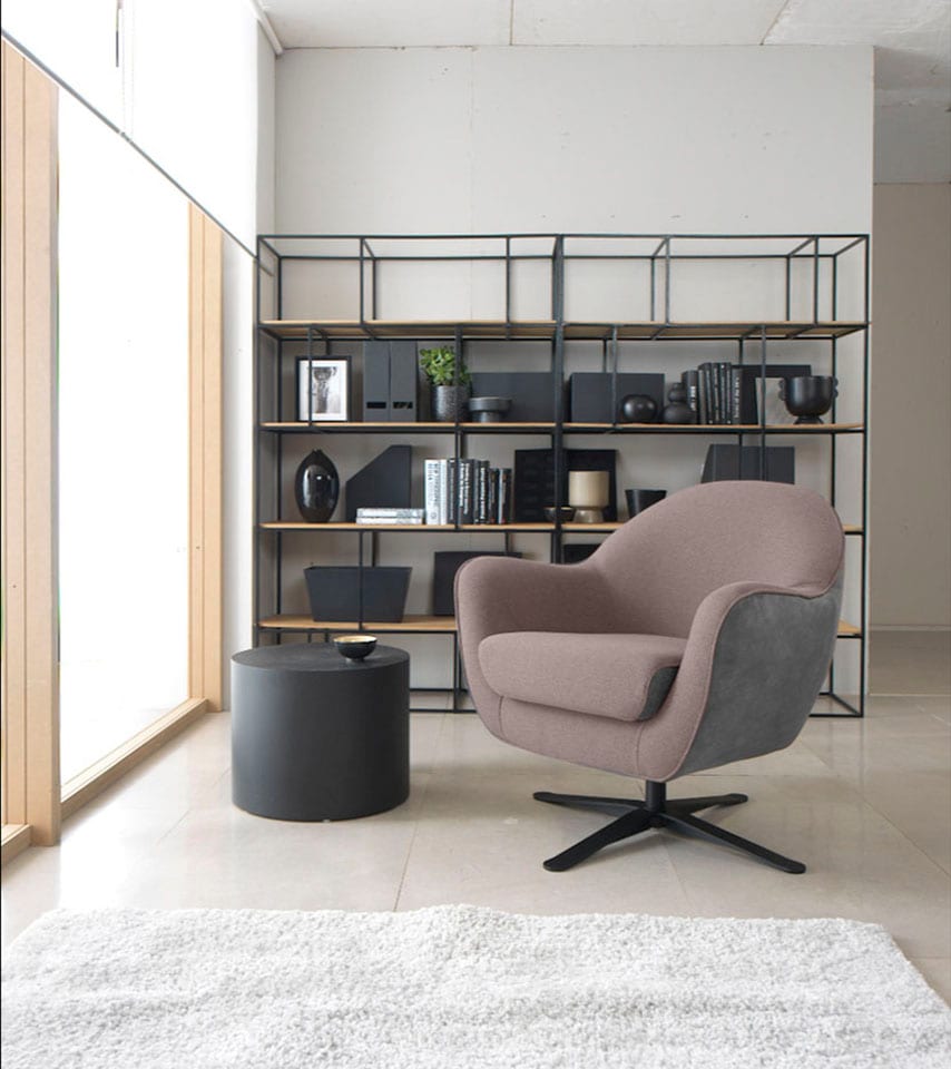 TRENDMANUFAKTUR Fauteuil pivotant »Mira, Loungesessel« au style intemporel et moderne avec fonction de rotation pratique