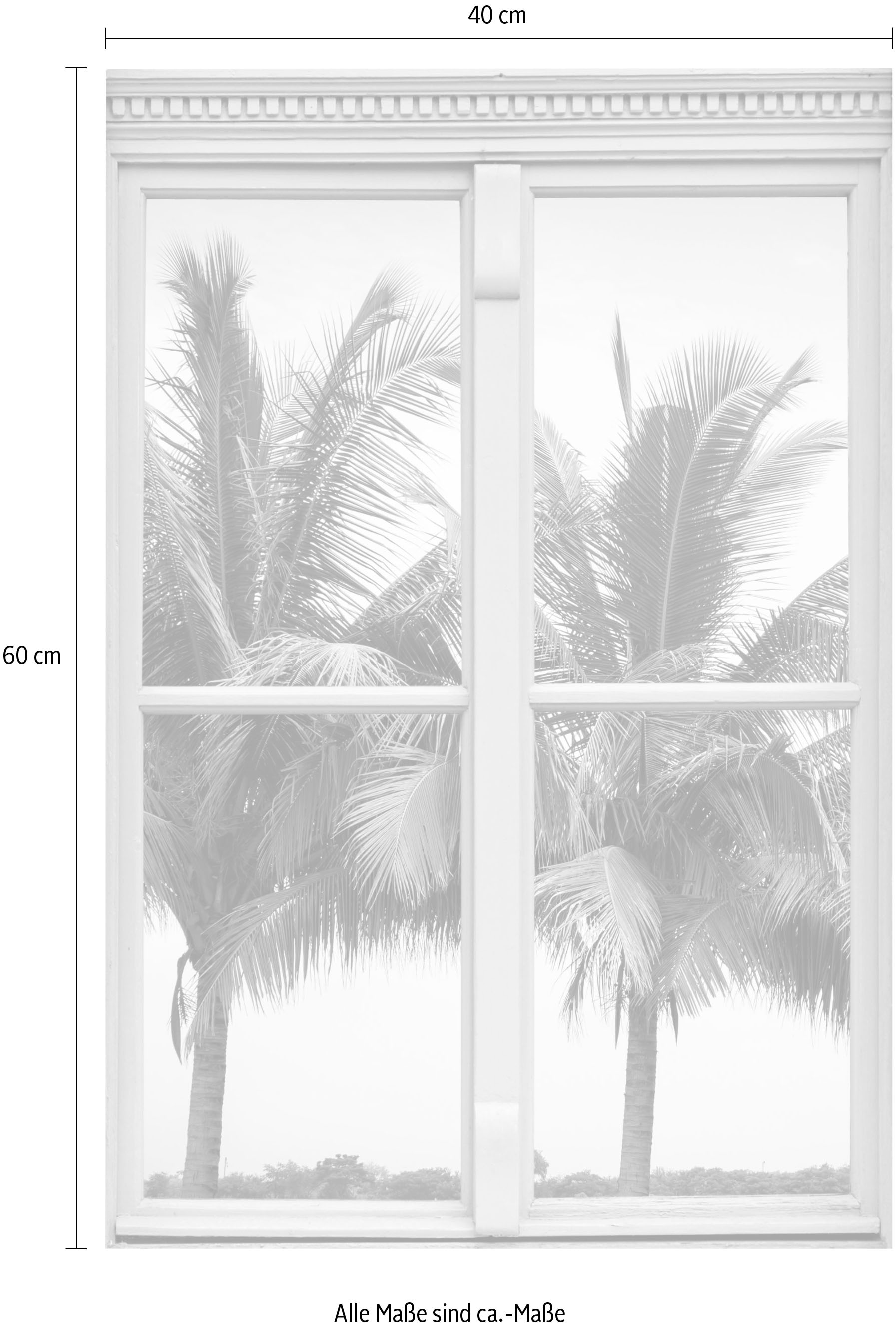 queence Wandsticker »Palmen« Wandsticker, Wandbild, selbstklebend, 3D, Fenster