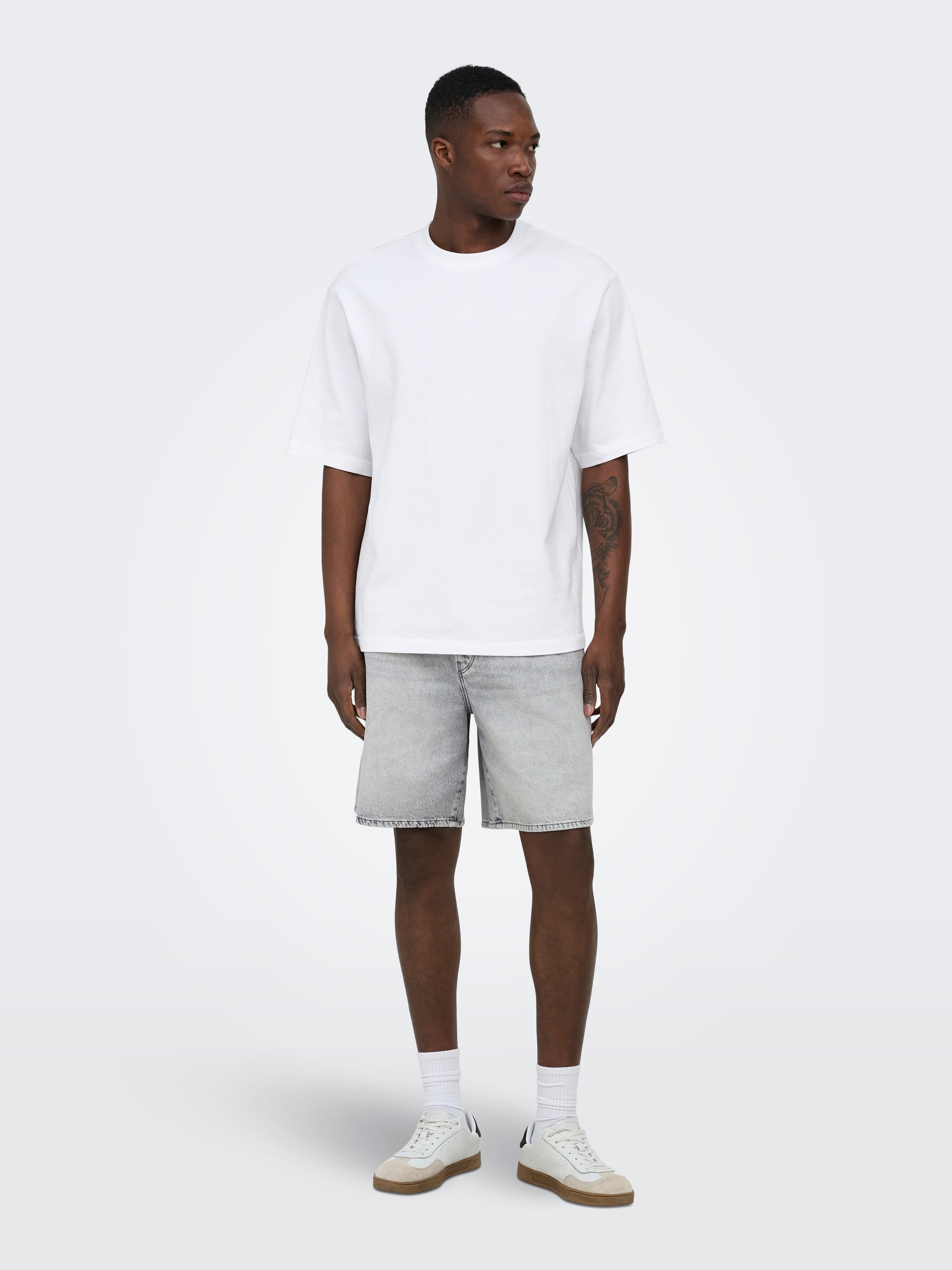 ONLY & SONS Short en jean »ONSFADE LMG 3157 TAI DNM SHORTS NOOS« coton, coupe ample