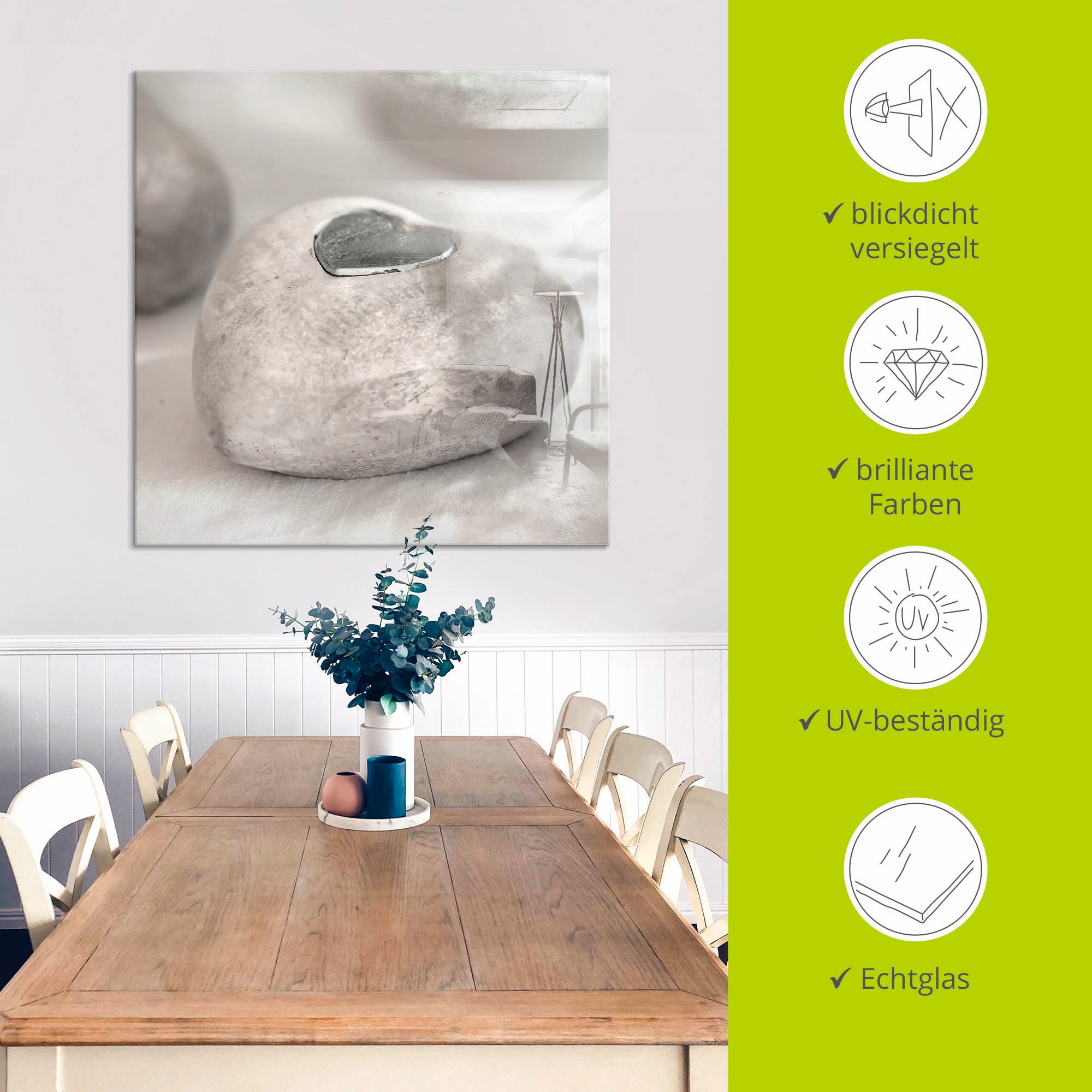 Artland Tableau en verre »Herzen« 1 cuis tlg. in verschiedenen Grössen