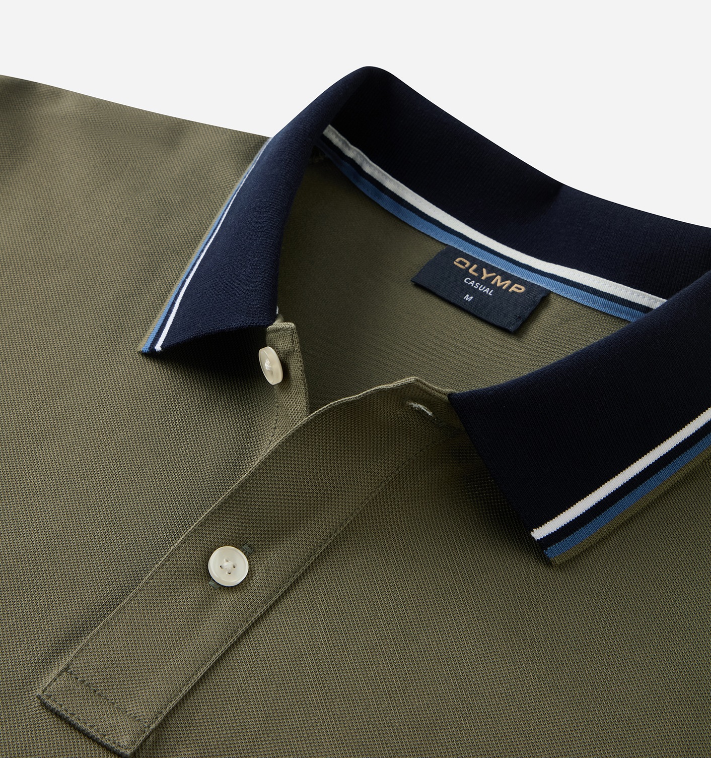OLYMP Polo »Casual« farbliche Kontrast-Details