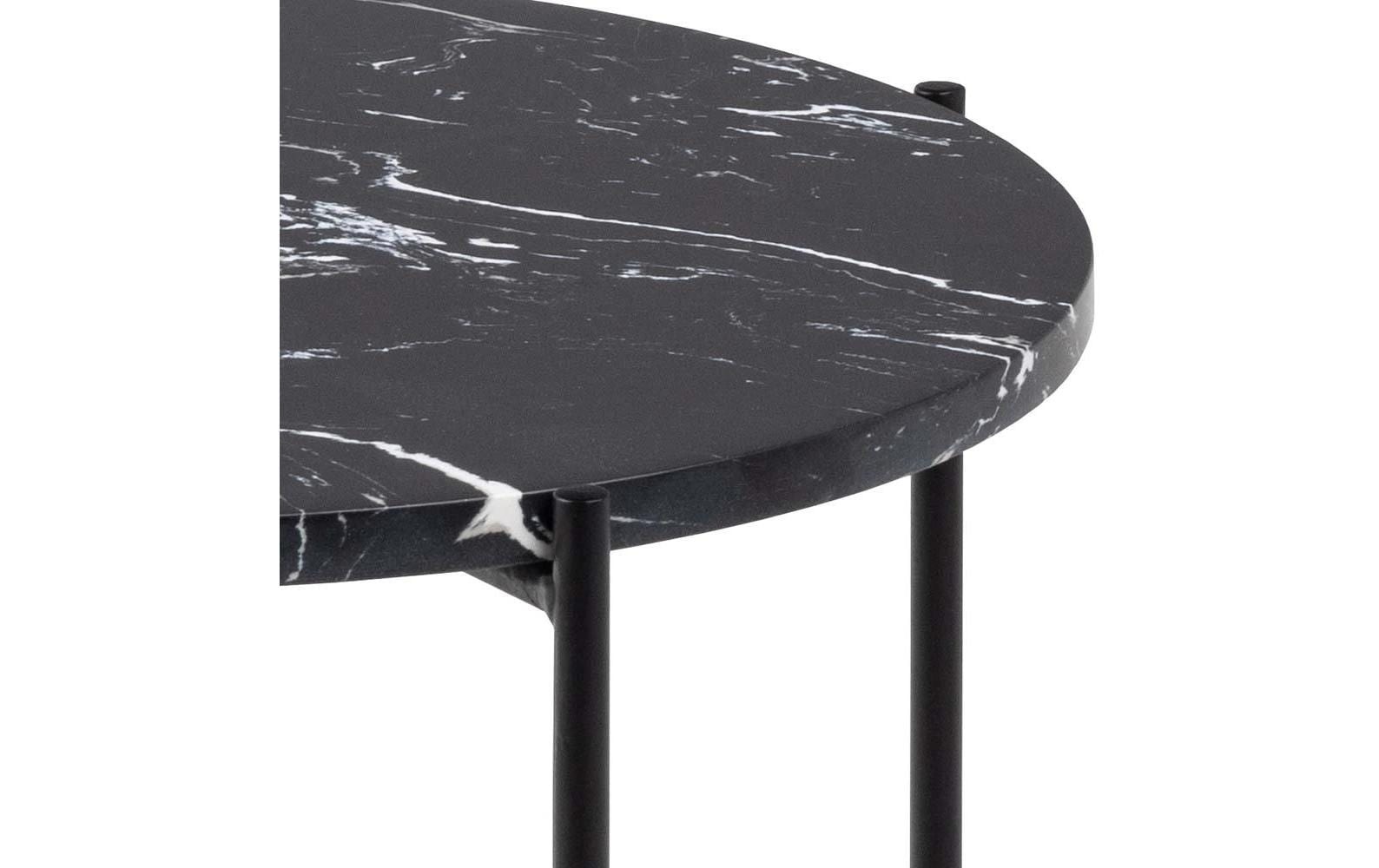 AC Design Beistelltisch »Avila« Ecktisch, rund, Tischplatte aus Marmorstein, T: 52 cm