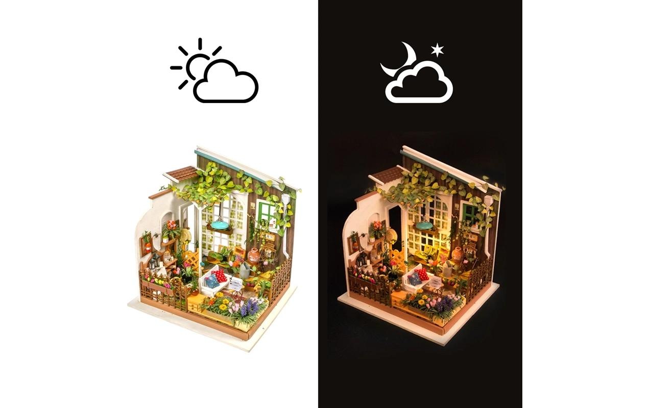   Modellbausatz »Rolife Miller's flower house Holzbausatz mit LED« 210 Stk. tlg.