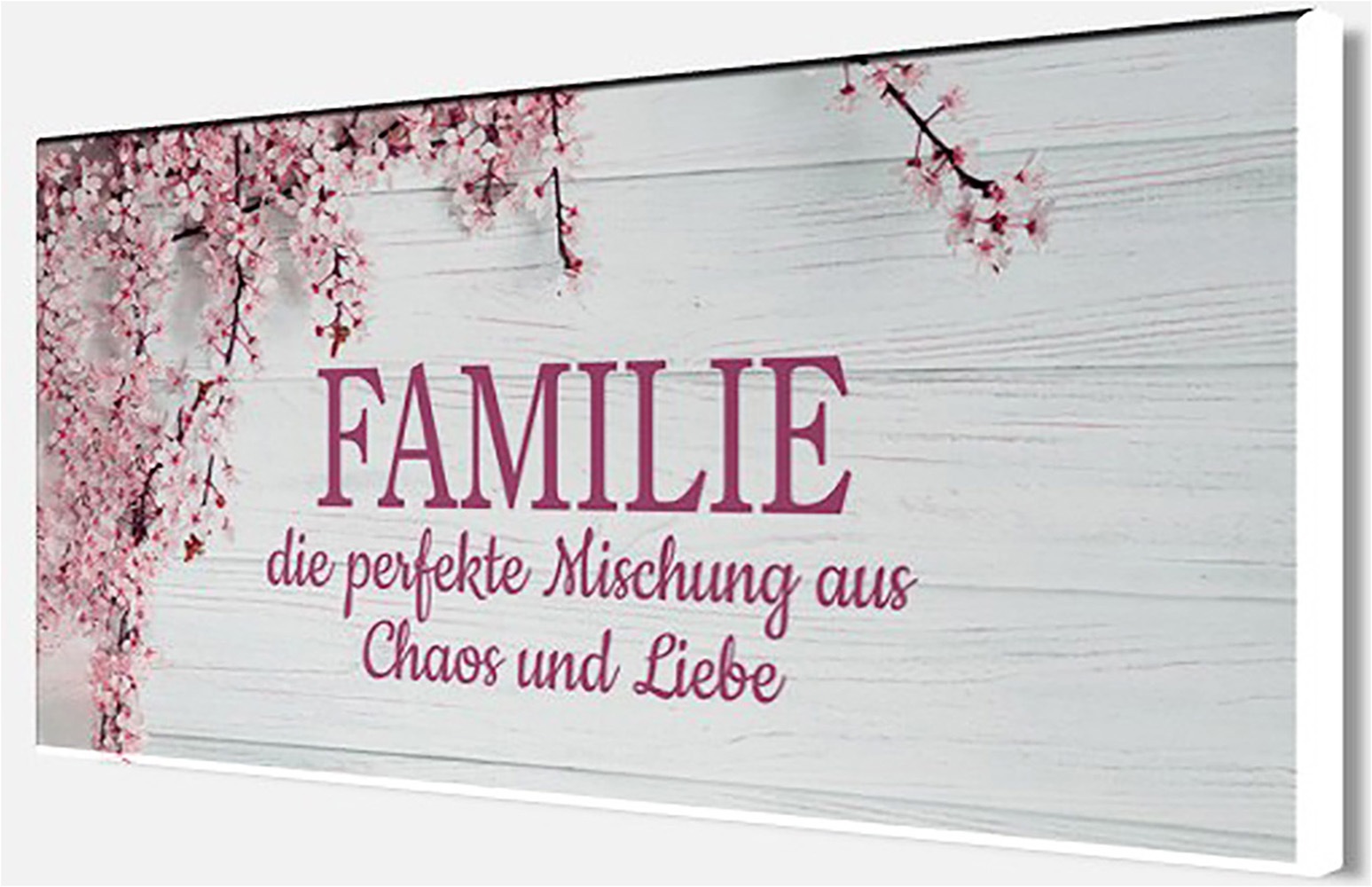 Bönninghoff Leinwandbild »Wandbild SPRUCH FAMILIE 33x70 cm – Leinwandbild Keilrahmen Deko modern« Blumen | Gruppen & Familien | Sprüche | Sprüche & Texte 1 Stk. tlg. auf Keilrahmen gespannt