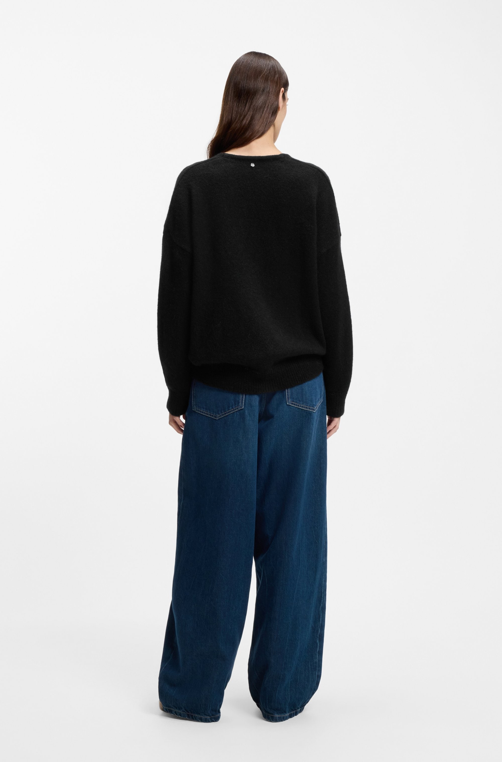 BOSS ORANGE Pull en tricot »Fondyssa Premium Damenmode« im Relaxed Fit, V-Ausschnitt