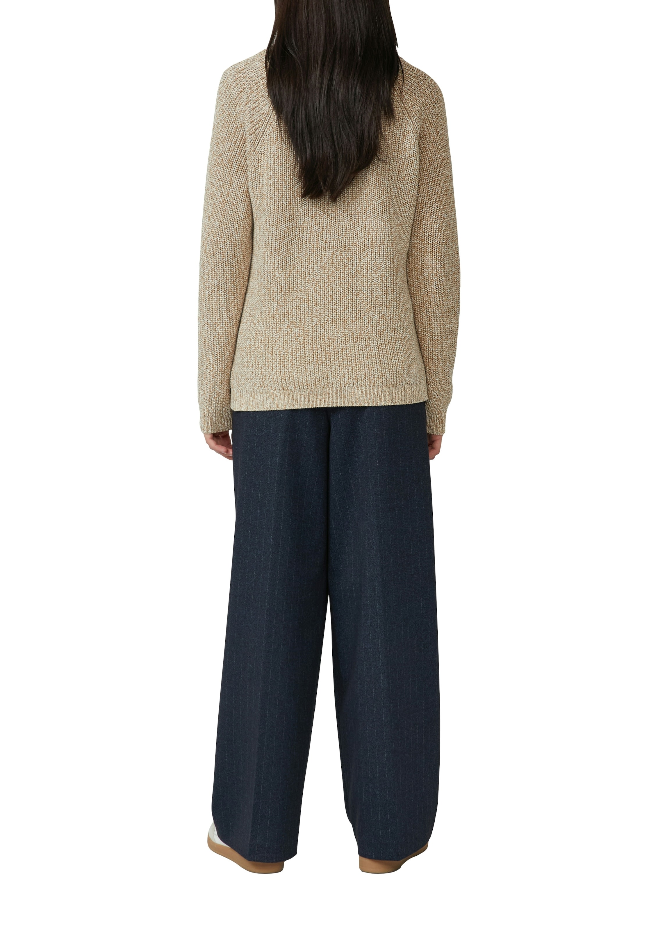 s.Oliver Strickpullover mit V-Ausschnitt, meliert