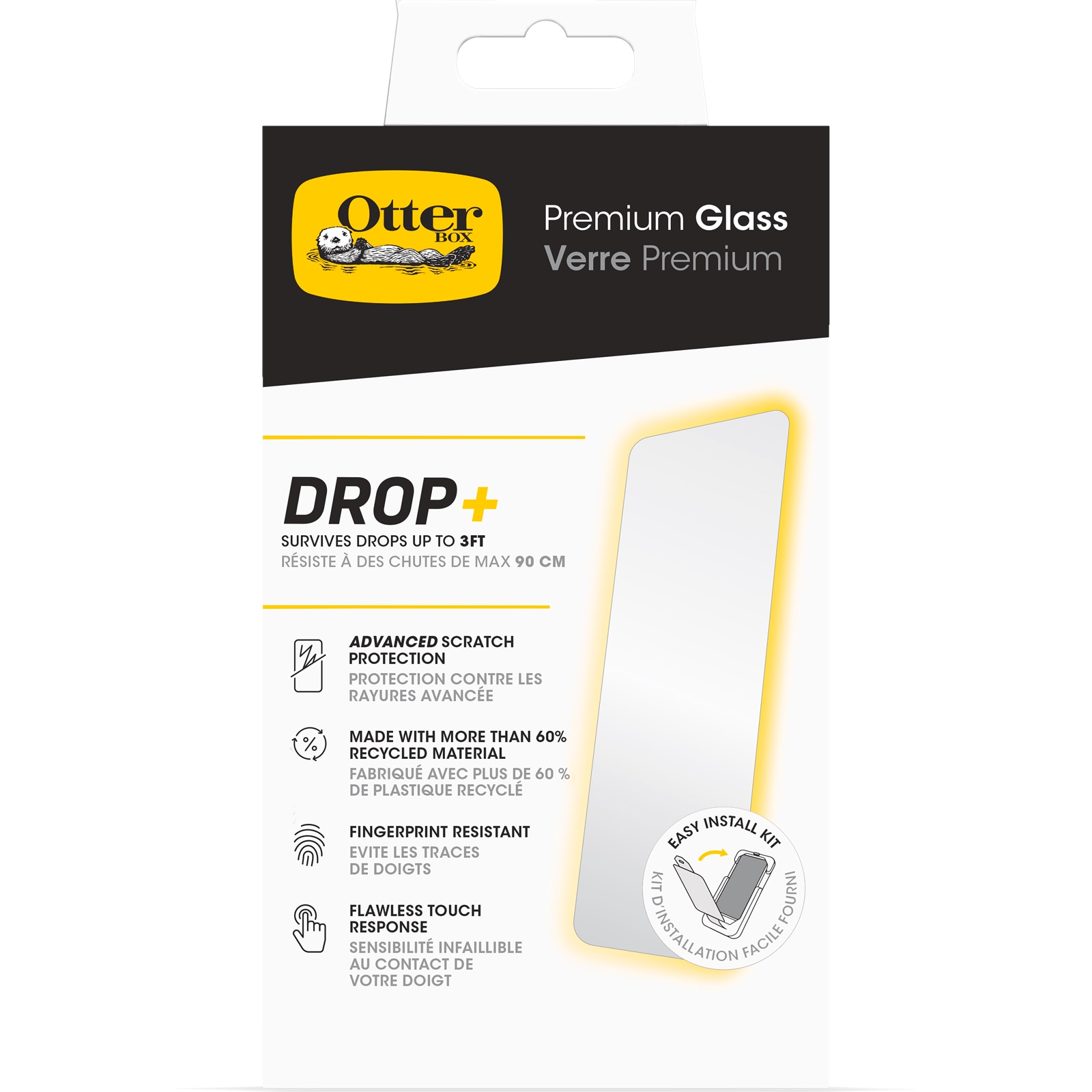 Otterbox Displayschutzglas »Premium Glass« für Apple iPhone 16 1 Stk. tlg. Displayschutzfolie, Schutzfolie, Bildschirmschutz, kratz- & stossfest