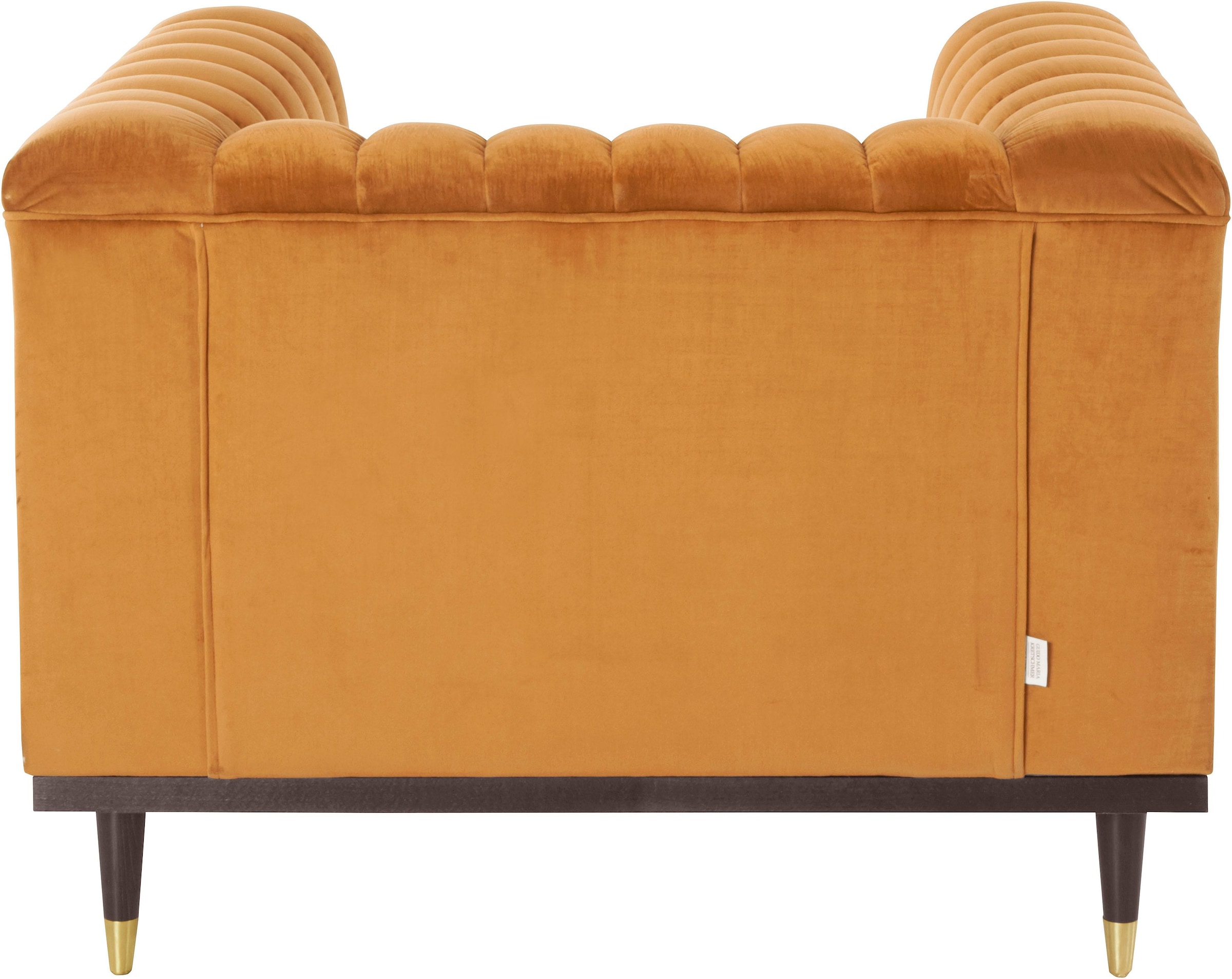 Home affaire Fauteuil »Chamby« mit Holzrahmen unten und Steppung im Lehnenbereich