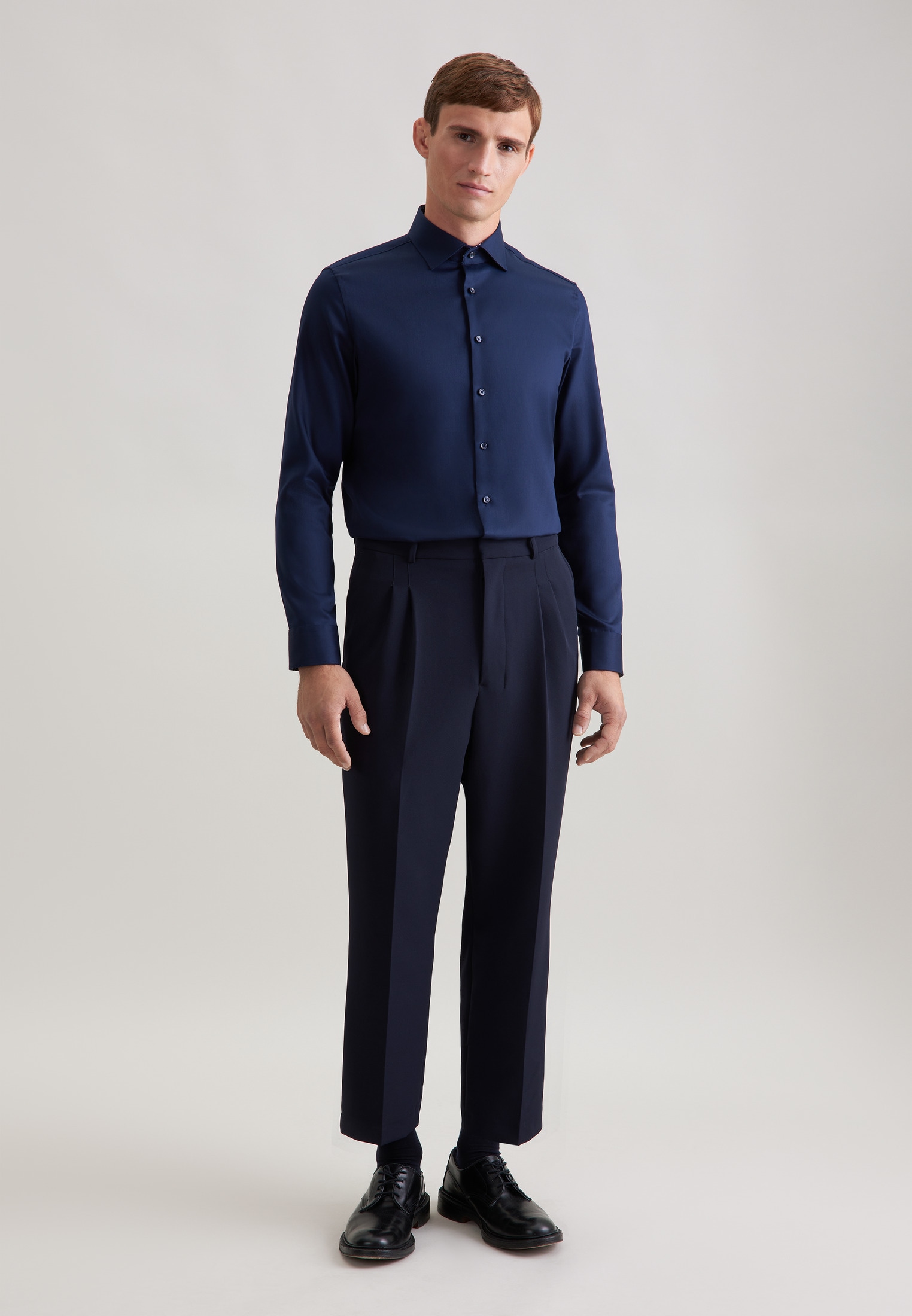 seidensticker Chemise d'affaires »Schwarze Rose« Slim 1/1 Kentkragen Uni