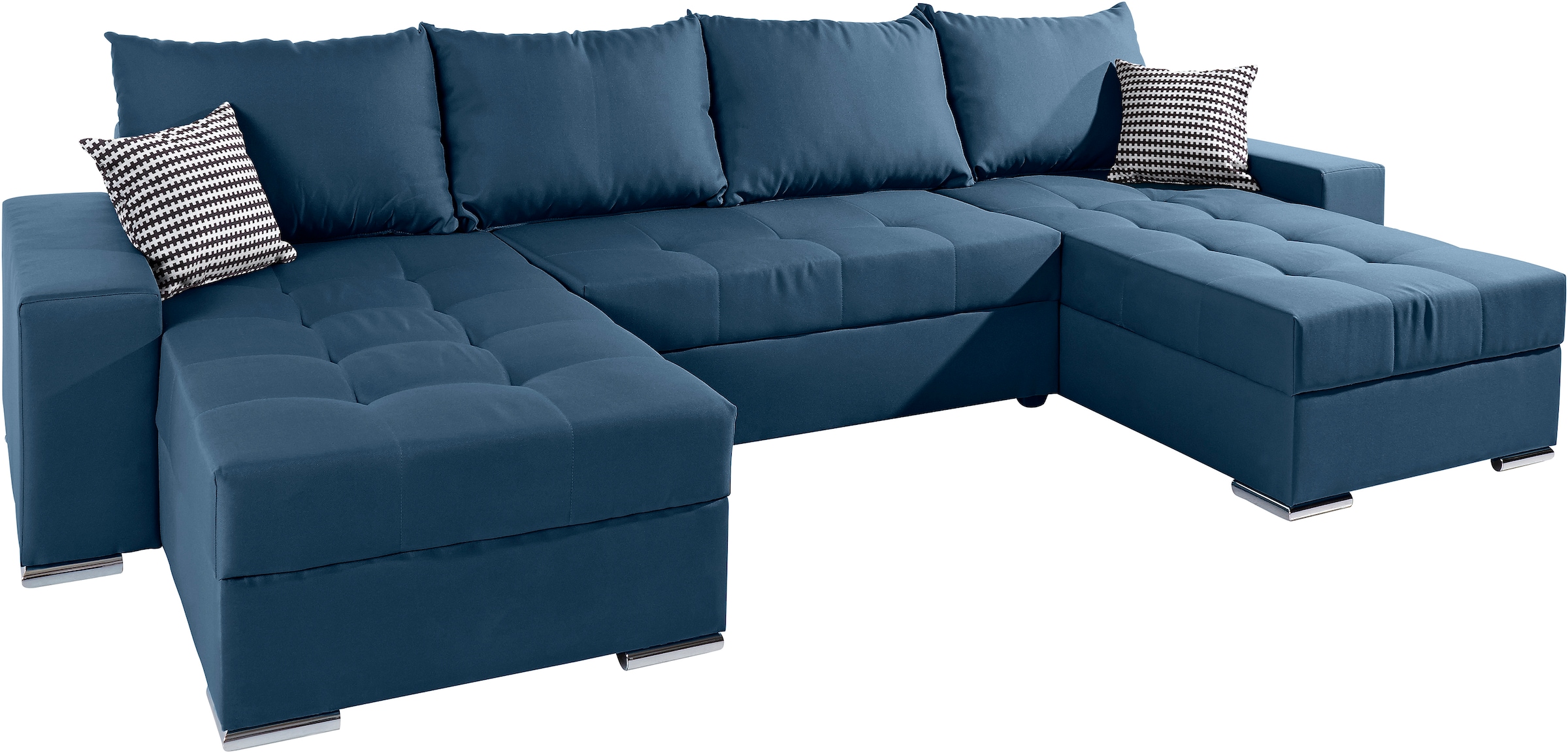 COLLECTION AB Paysage de salon »Josy XL U-Form, Breite: 313 cm« mit Bettfunktion, Bettkasten & 2 Zierkissen, Federkern