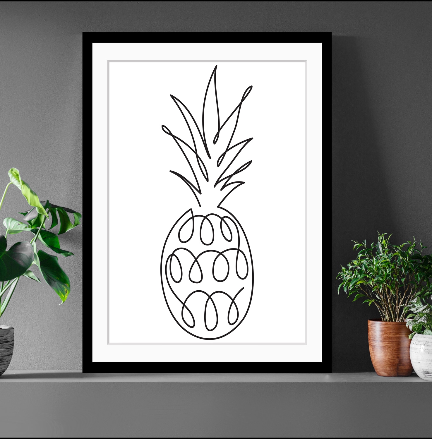queence Image »Juliane« gerahmt, Ananas