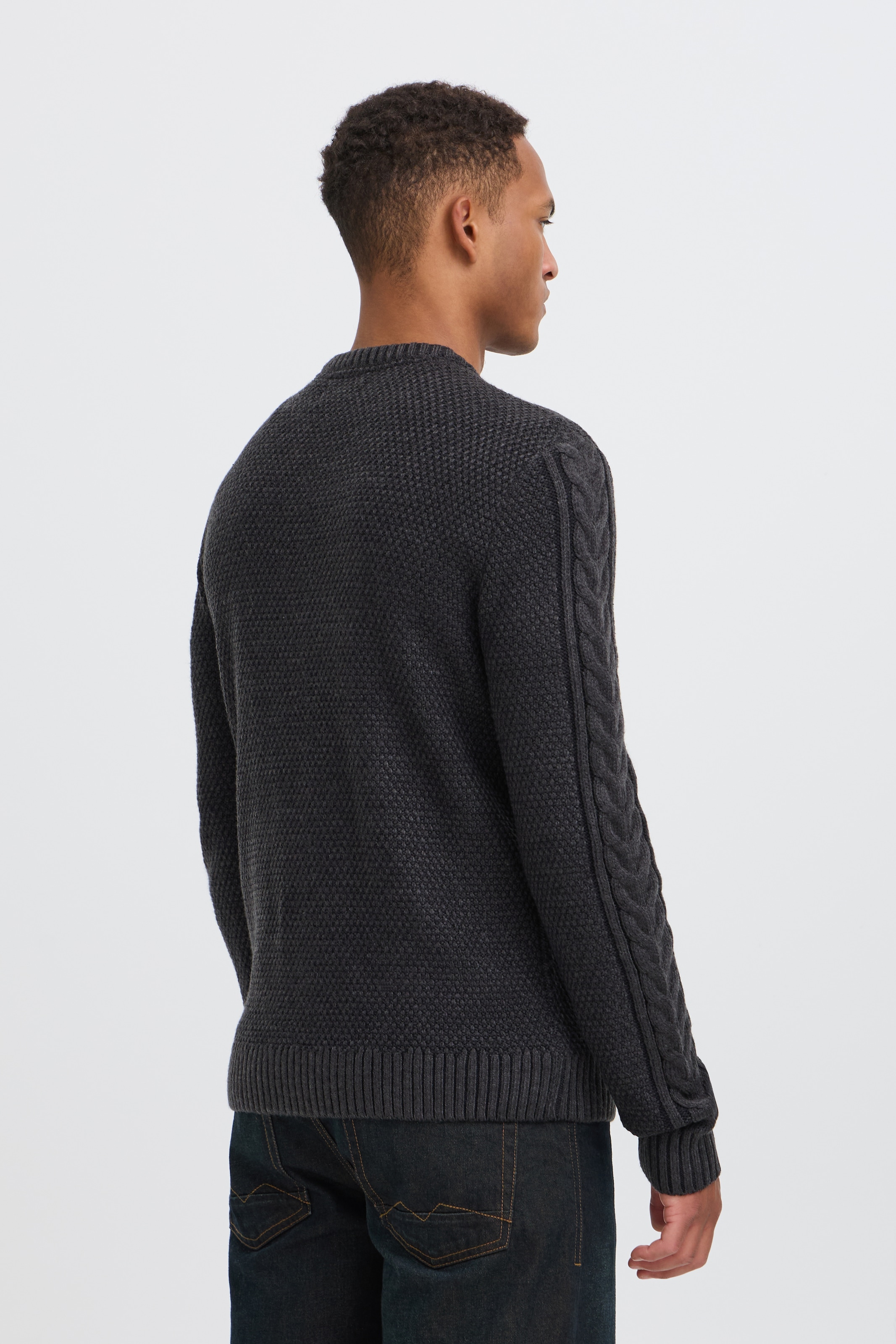 Blend Pull à col rond »BHBASIM CREW« mélange coton, coupe régulière
