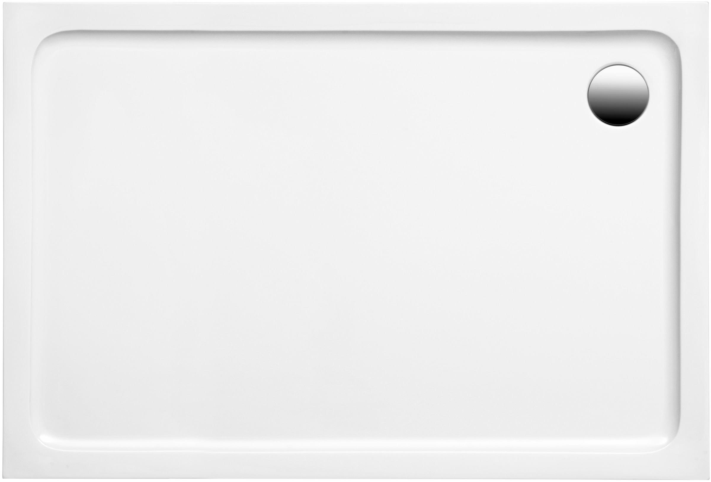 OTTOFOND Receveur de douche Ensemble,  140x80x3 cm, avec support de baignoire, garniture d’évacuation et bande d’étanchéité pour joints
