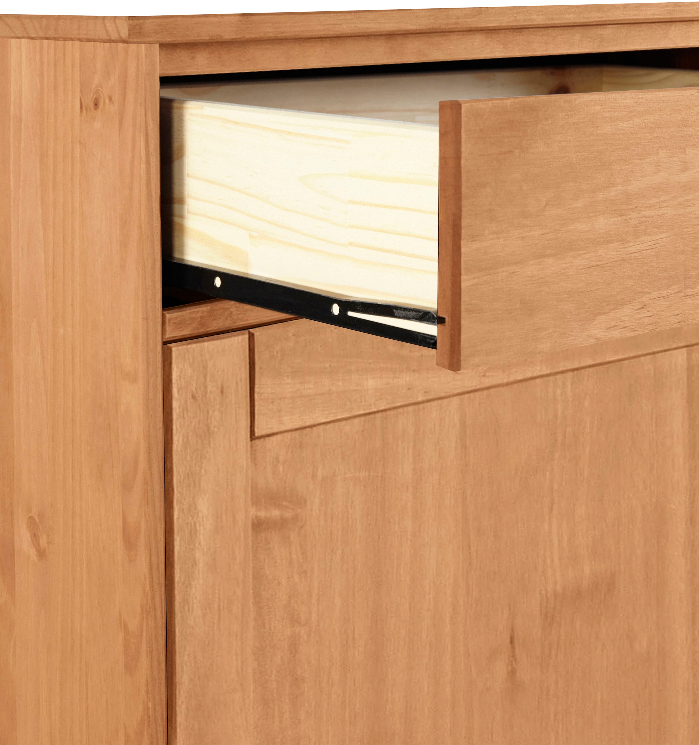 GOODproduct Sideboard »Schröder« Kommode, 2 Schiebetüren, 2 Schubkasten, aus massivem Kiefernholz