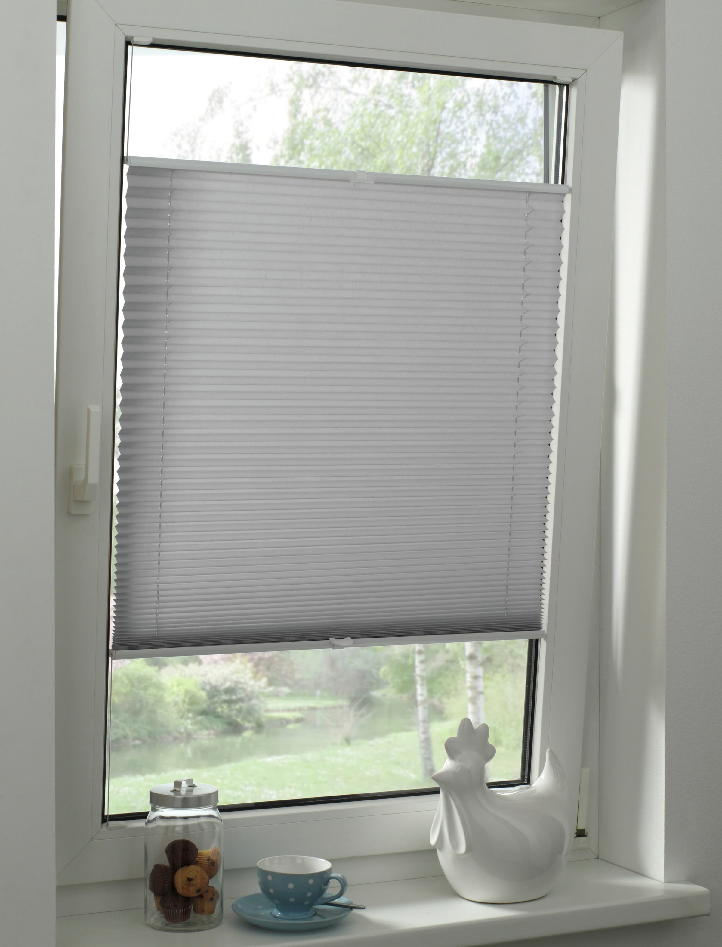 GARDINIA Plissee »Concept Tageslicht« blickdicht mit Bohren verspannt in der Breite kürzbar