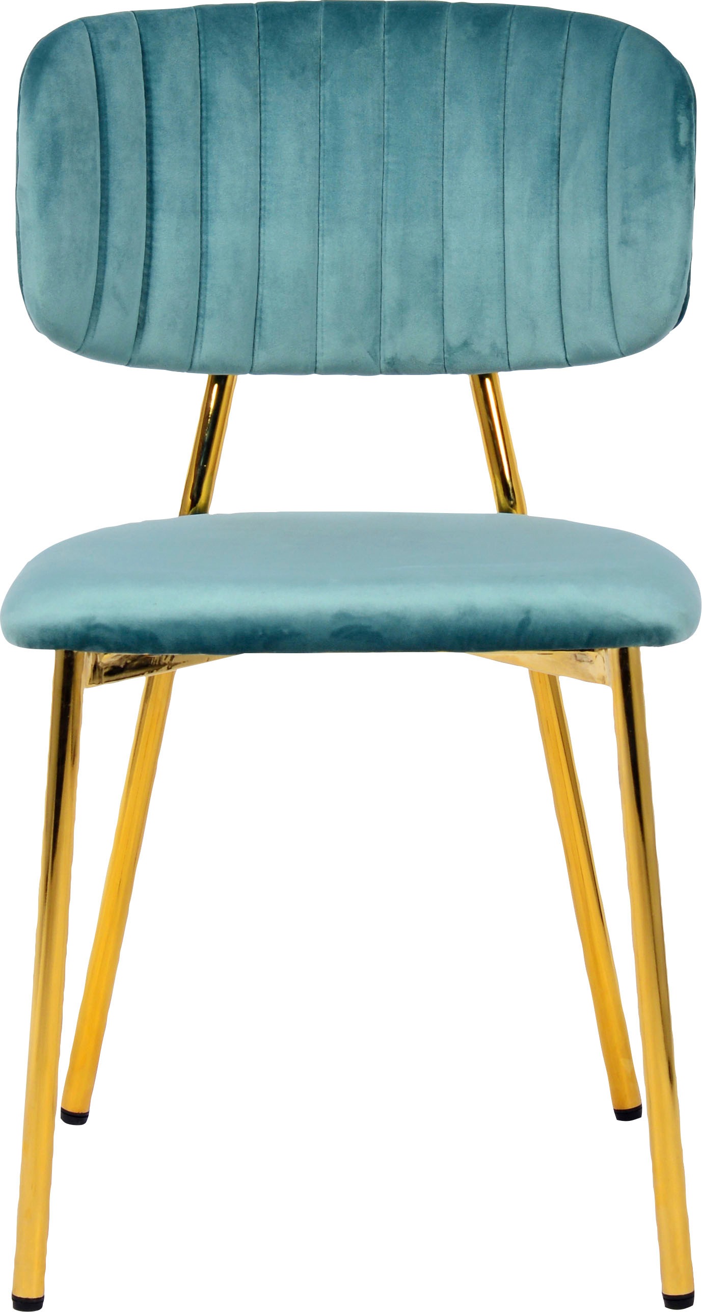 Kayoom Chaise de salle à manger »Stuhl Kian 125 2er-Set,filigranes Metallgestell,pflegeleicht Samtbezug« (Ensemble) 2 cuisrevêtement doux comme du velours, housse en velours facile d'entretien