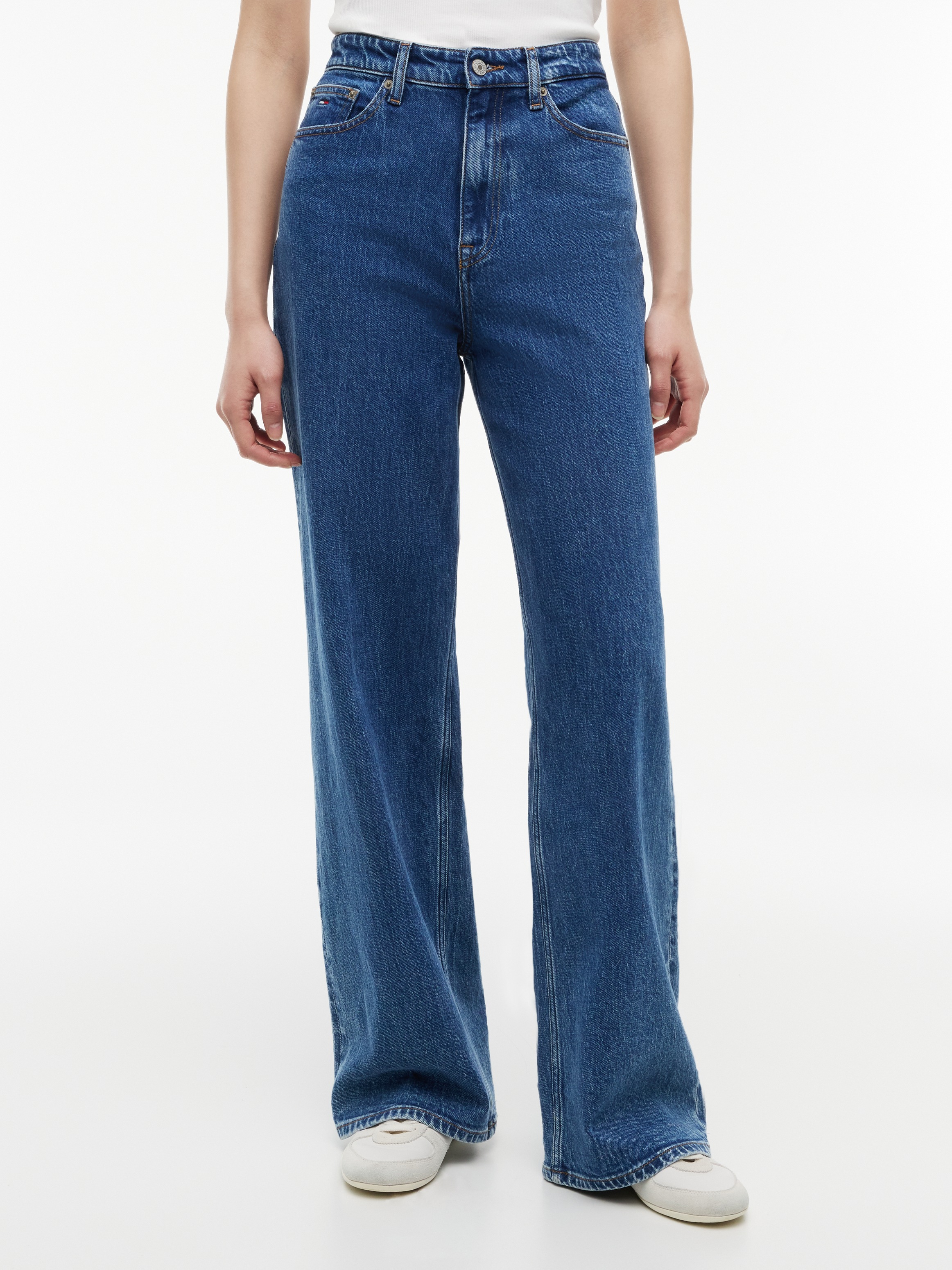 Tommy Jeans Jeans taille haute »CLAIRE HR WIDE BJ4133« mélange de coton, coupe décontractée
