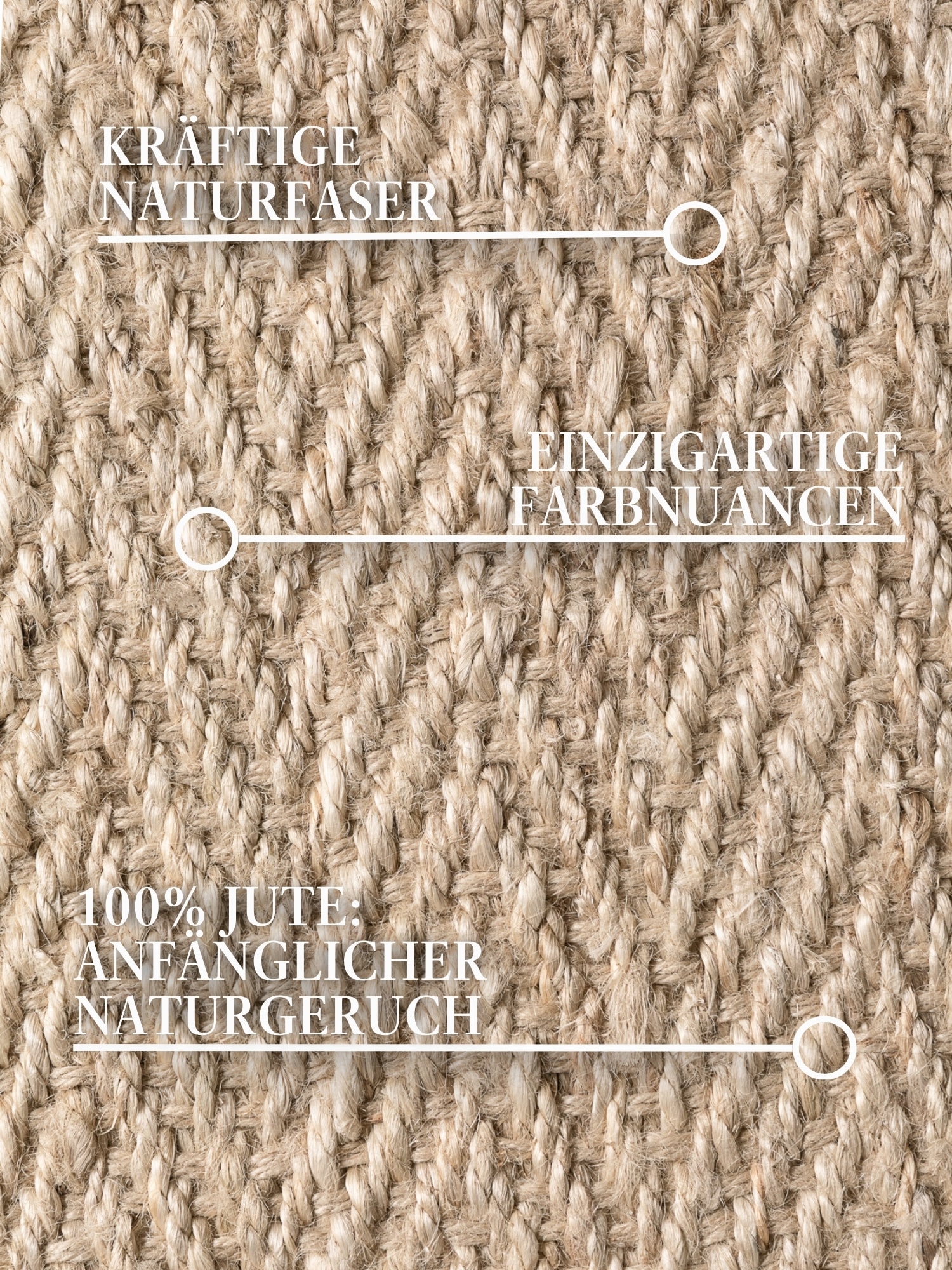 Villeroy & Boch Teppich »Mirabelle« rechteckig 10 mm Höhe Jute, Natur, Wohnzimmer, Esszimmer, Schlafzimmer, Fischgrätendesign