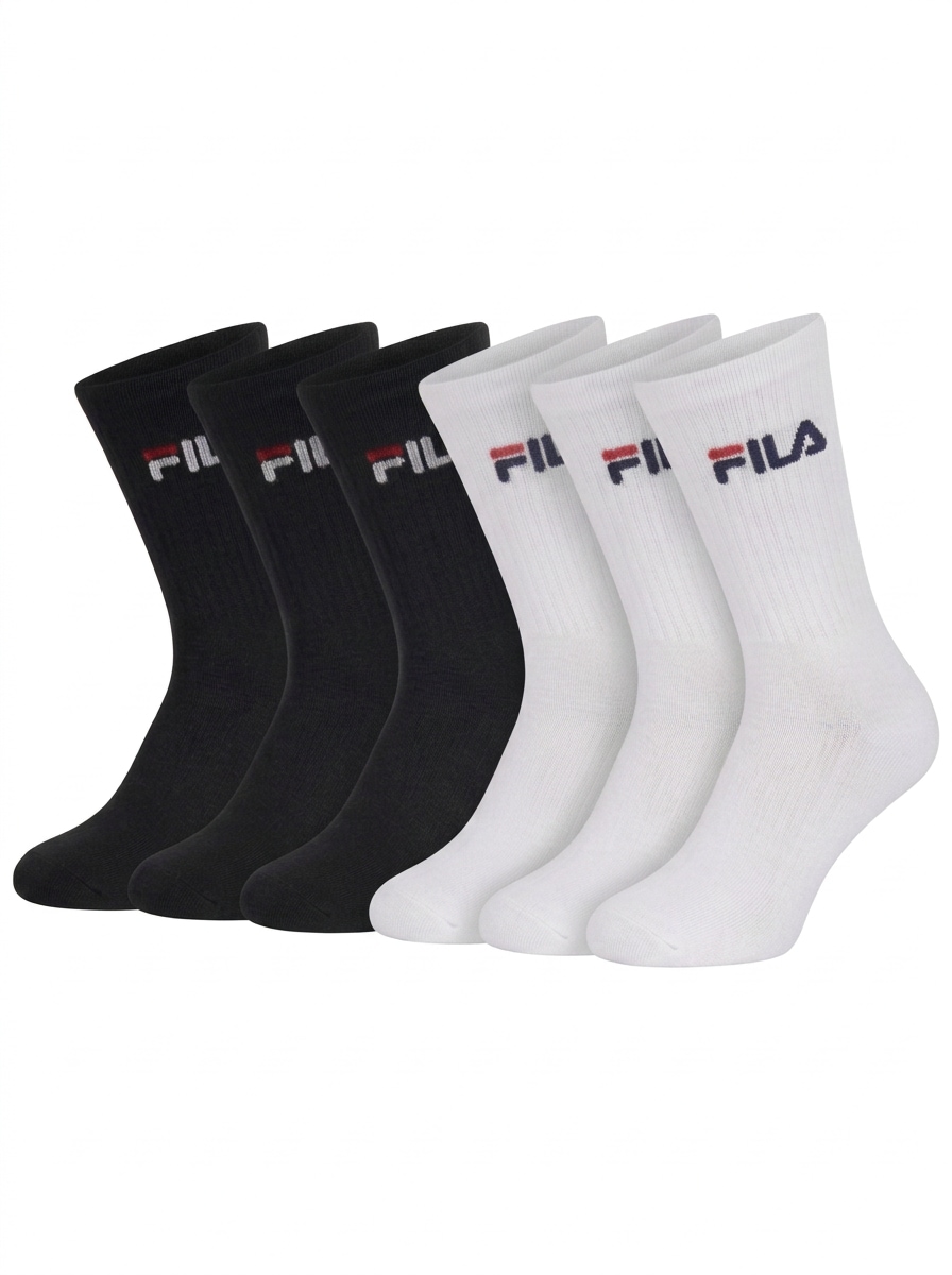 Fila Tennissocken »UNISEX CREW TENNIS FULL TERRY SOCKS« 6 Paar,  Sportsocken, flache Zehennaht