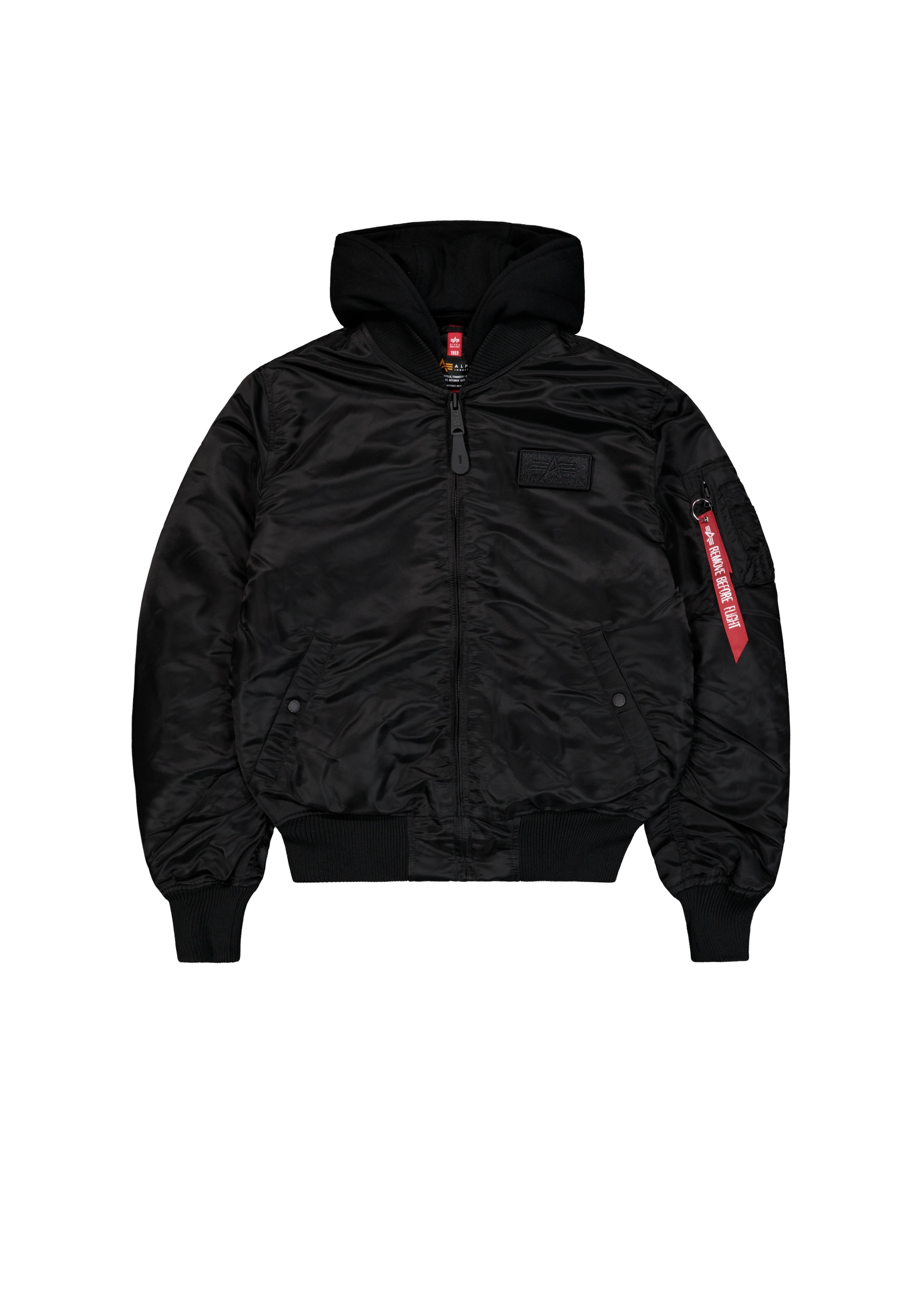 Alpha Industries Veste bomber »MA-1 ZH Back Print« mit Kapuze Kunstfaser, slim fit