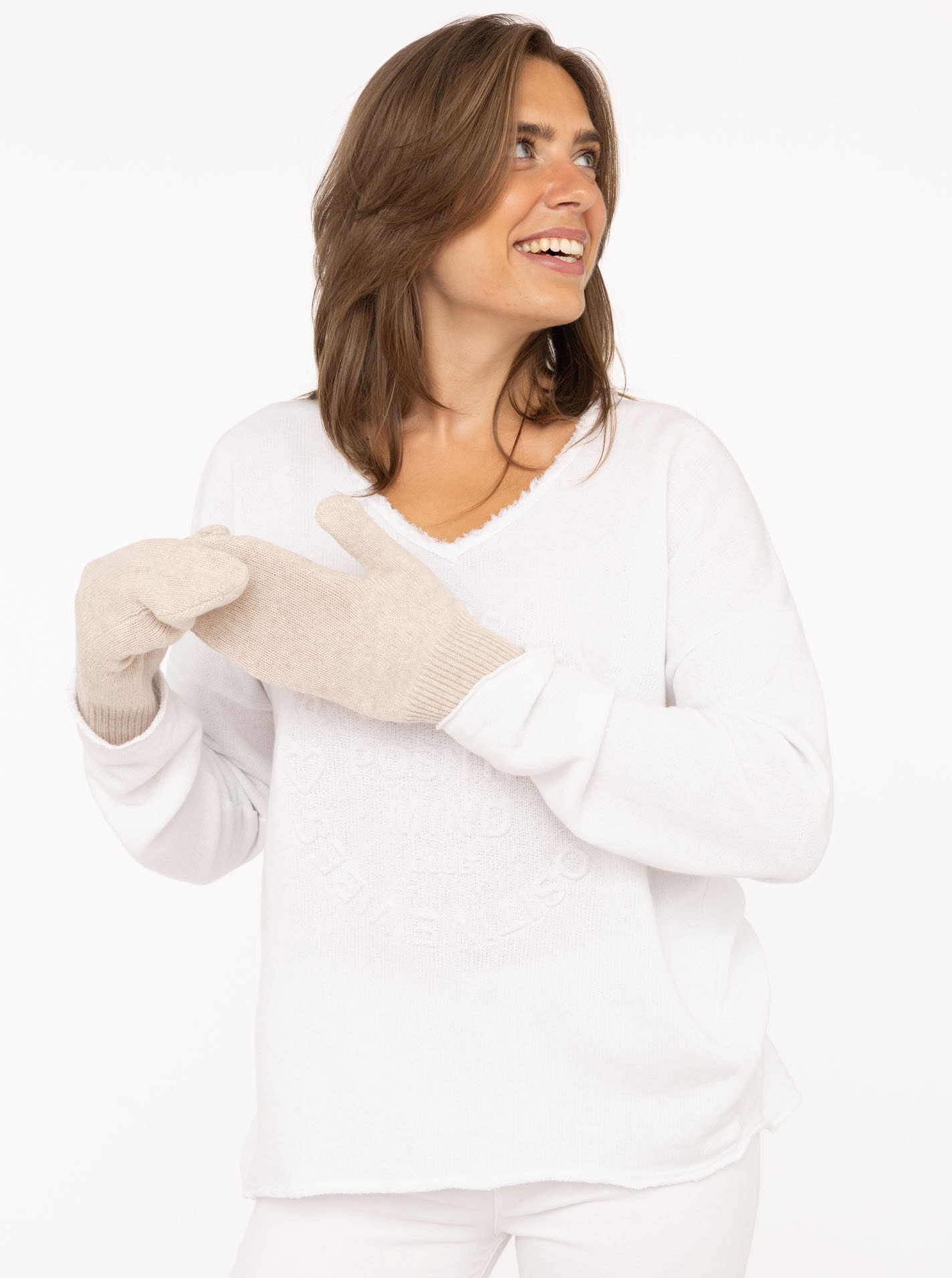 Zwillingsherz Mitaines aus reinem Kaschmir