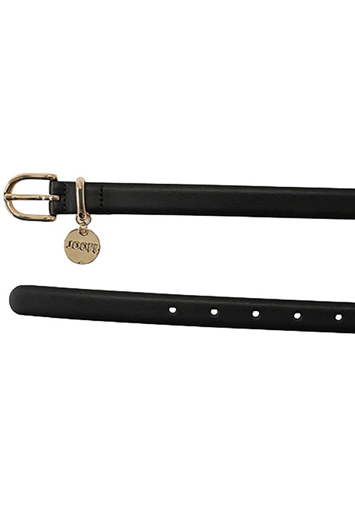 JOOP! Ledergürtel mit Dornschliesse und Logo-Anhänger, Breite 2cm