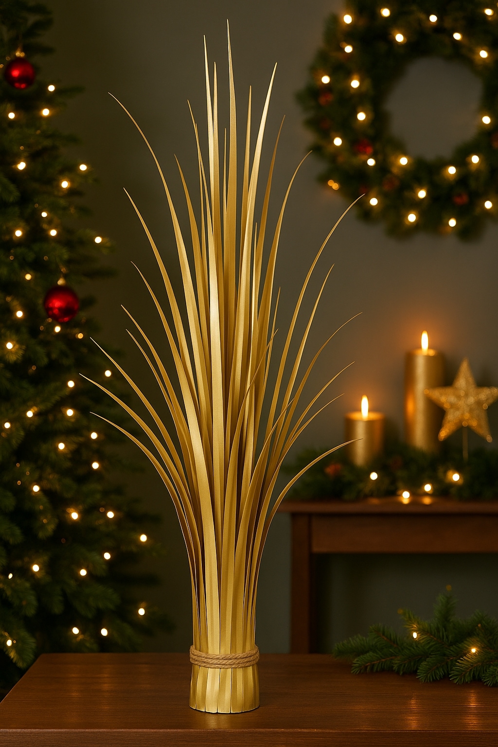 I.GE.A. Plante artificielle »Grasbündel« Grasarrangement Künstlich Gras Busch Dekogras Kunstgras Dekopflanze