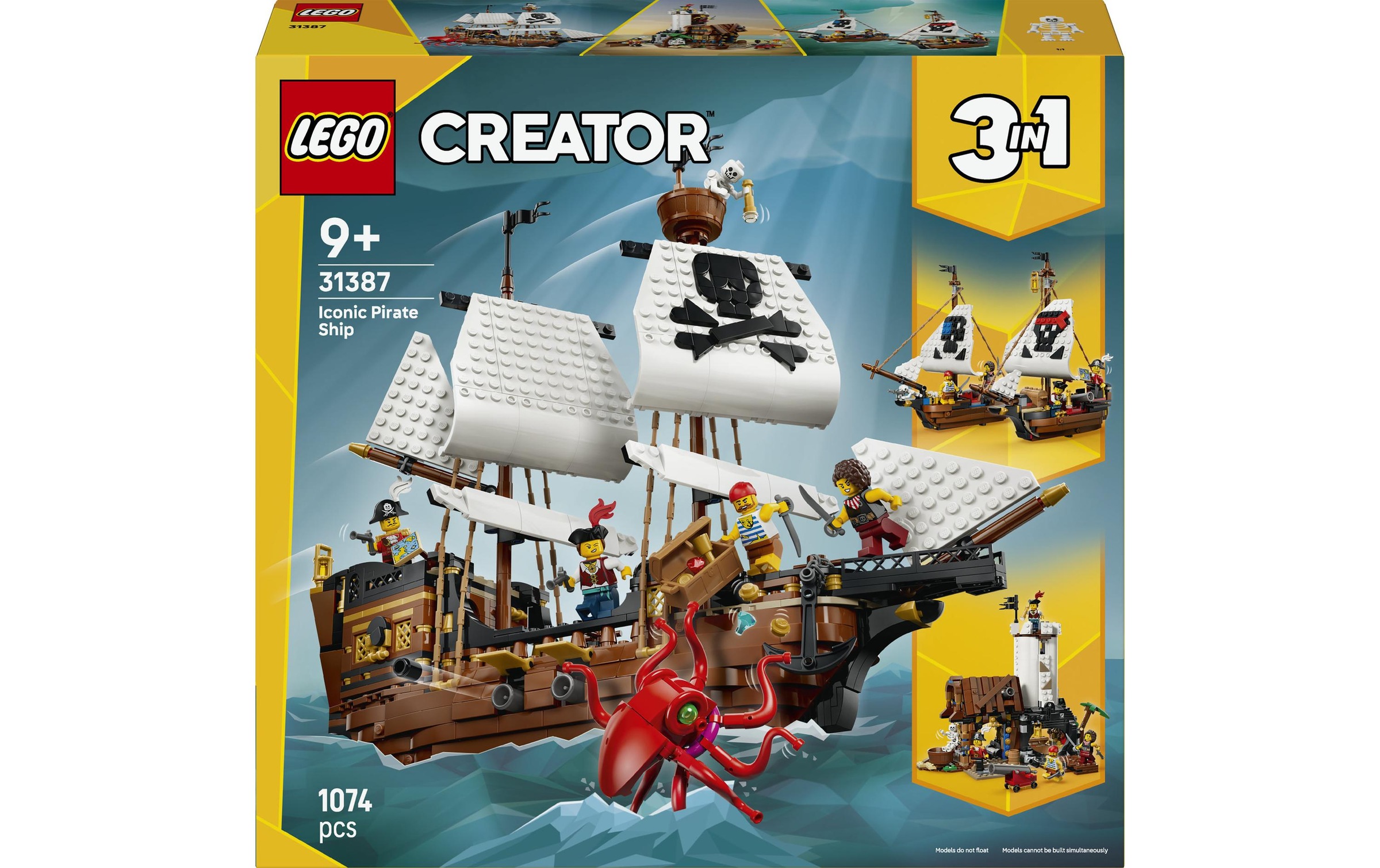 LEGO® Pions de construction »Legendäres Piratenschiff (31387), LEGO Creator« fabriqué en Europe