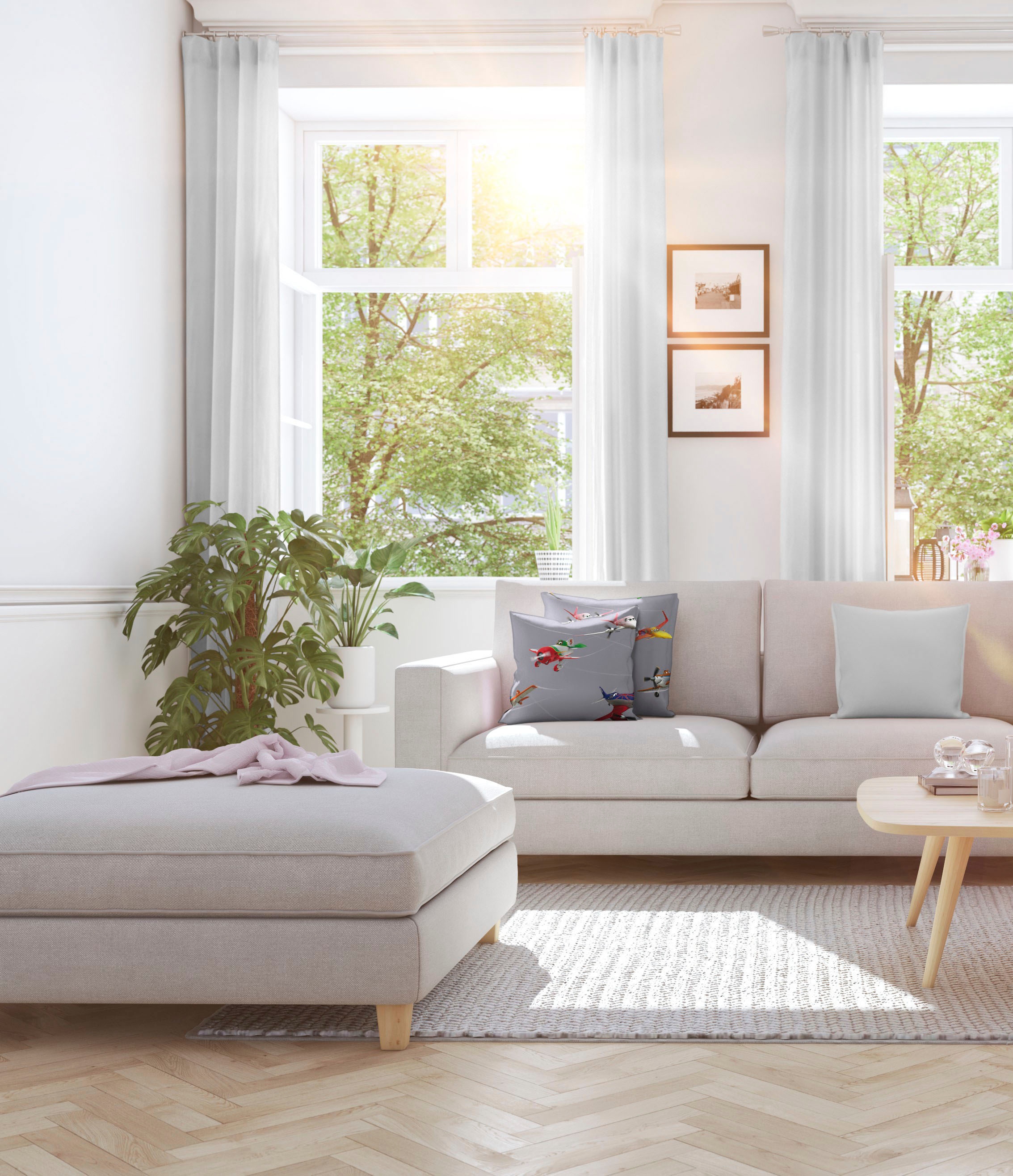 Wirth Coussin décoratif »Planes Action« Disney, Kissenhülle ohne Füllung, 2 Stück