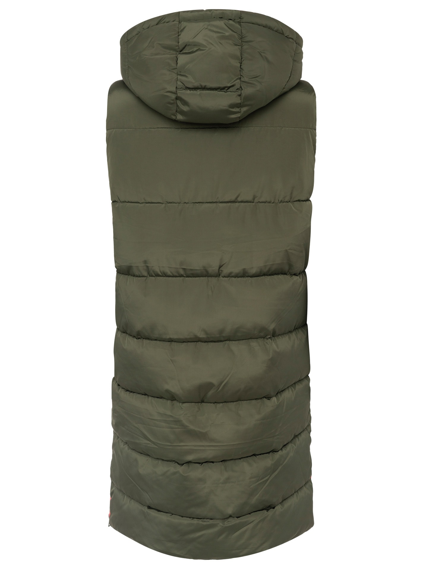 Zwillingsherz Gilet long »„ZH Patch“« avec capuche, fermeture éclair devant et sur les côtés, poches, écussons