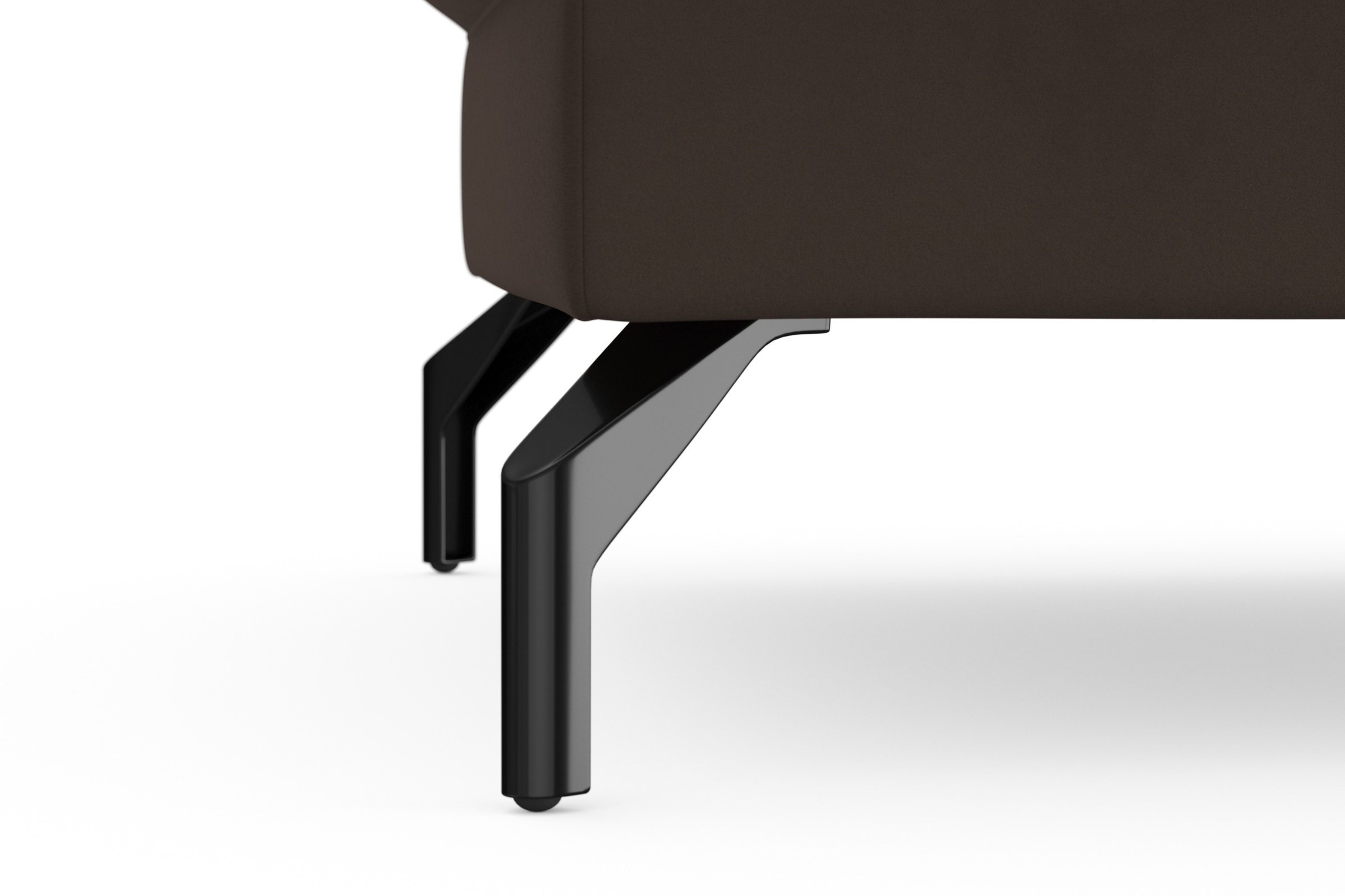 sit&more Hocker »Fashion« inklusive Federkern, mit hochwertigen, schwarzen Metallfüssen
