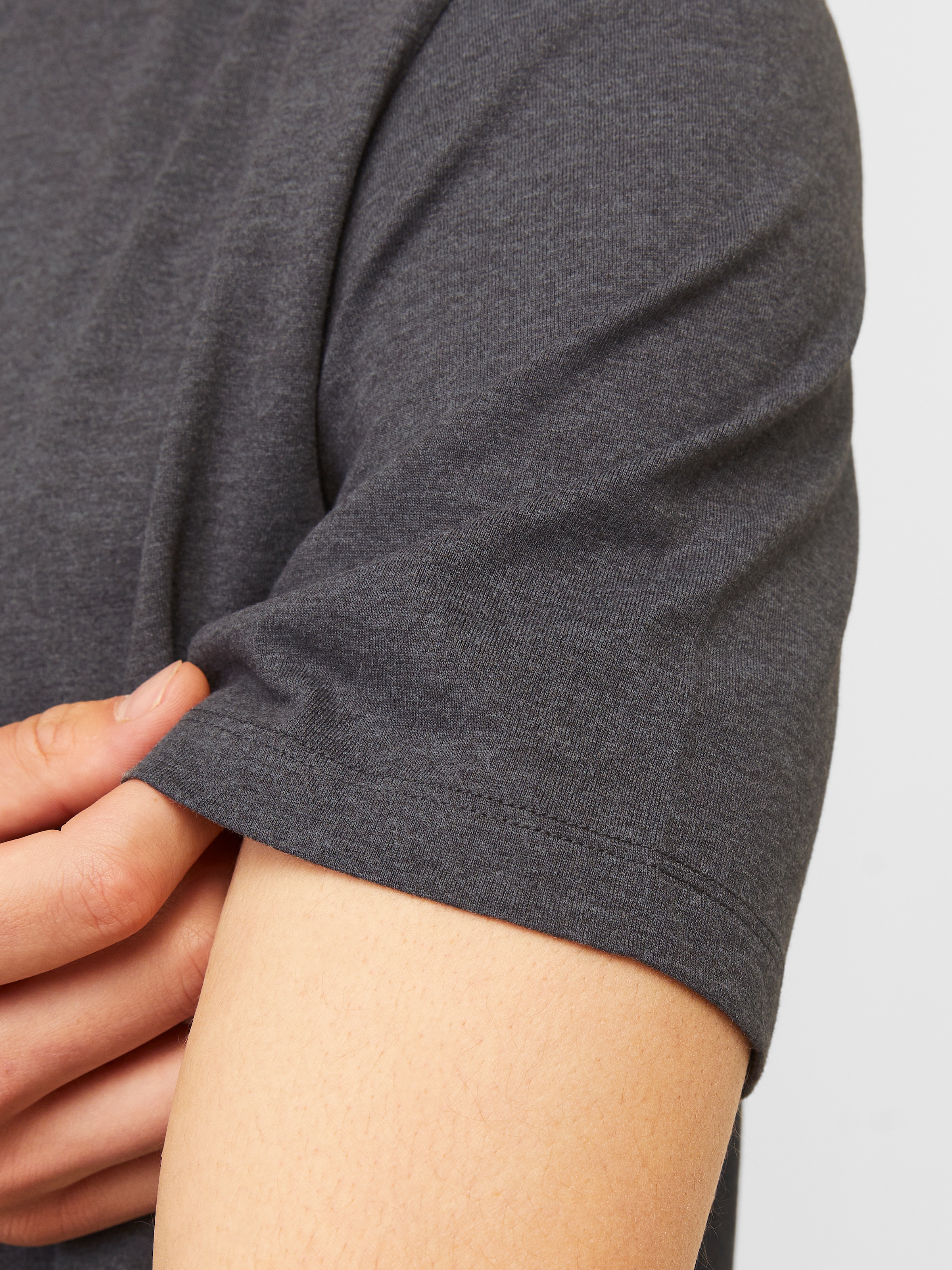 Jack & Jones Rundhalsshirt »JJEORGANIC MELANGE TEE SS O-NECK NOOS« Baumwollmischung, regular fit