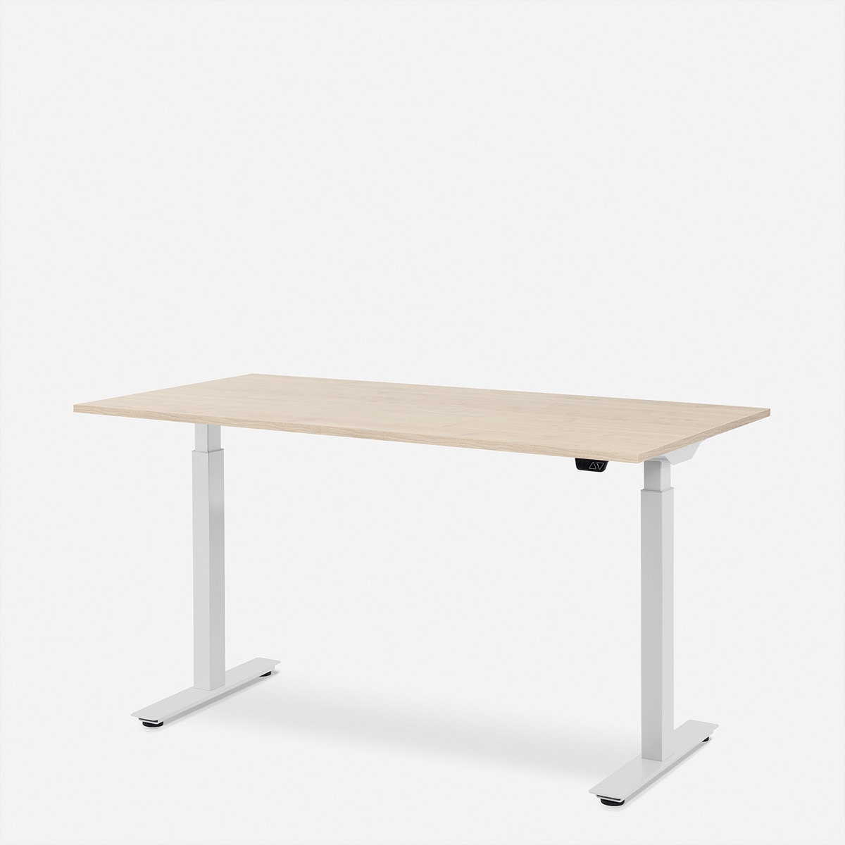   »WRK21 Schreibtisch Smart 160 x 80 cm, Höhenverstellbar, Mandal Ahorn / Weiss« ()