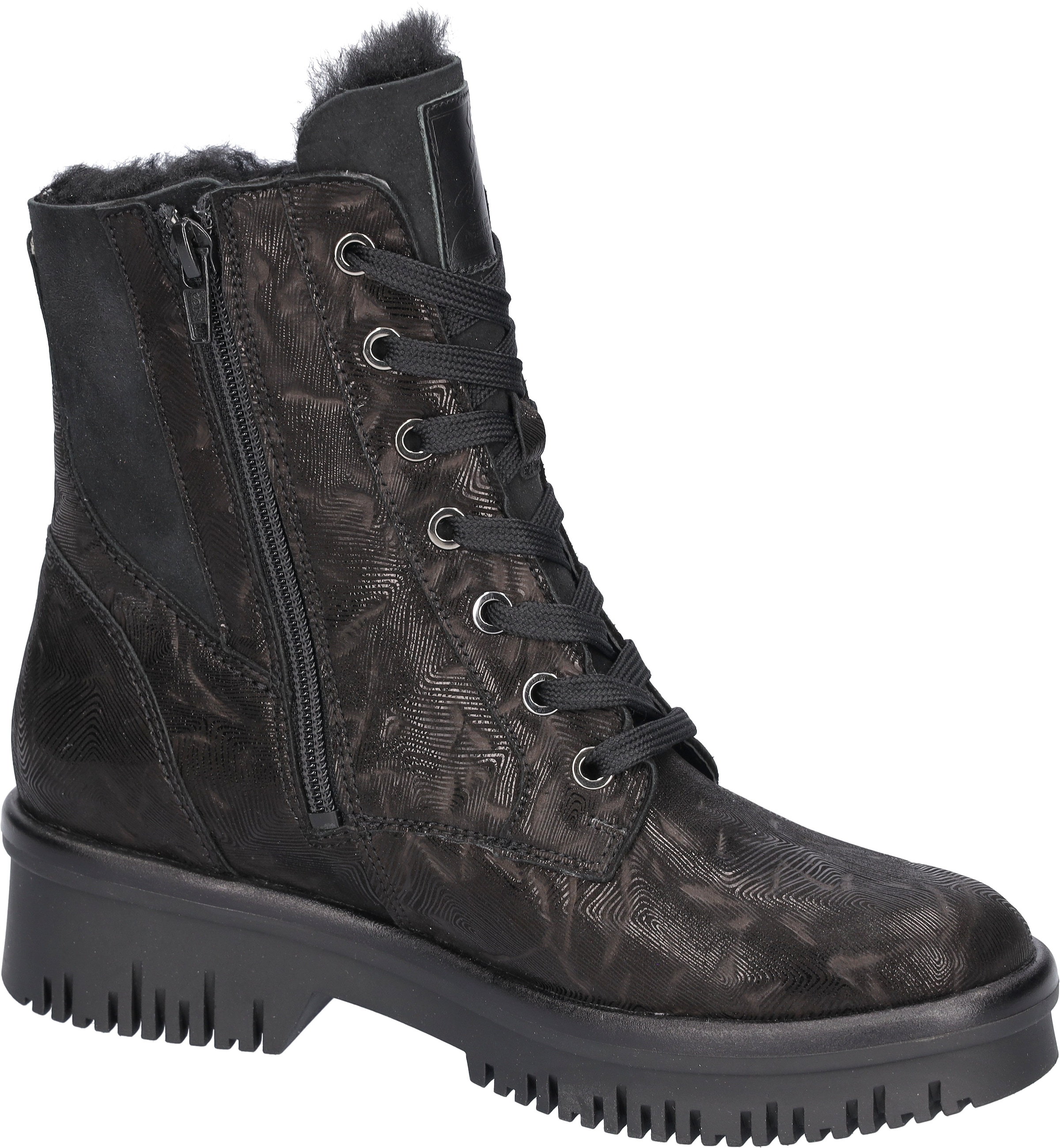 Waldläufer Bottes d'hiver »H-ALEA«  Bottes d'hiver, bottines à plateforme, avec embossage, largeur H