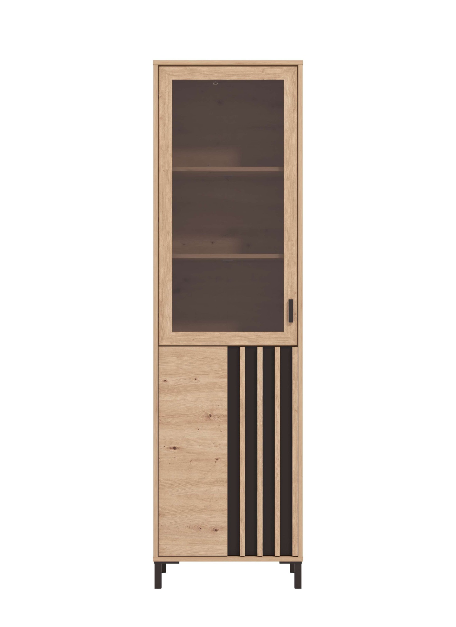 Home affaire Vitrine »LAVAL Vitrinenschrank, Glasschrank, Standvitrine, Highboard/Sideboard« Türen, 4 Einlegeböden, 5 Fächer, Gesamtmasse (B/T/H): 54,5/40/192,5 cm